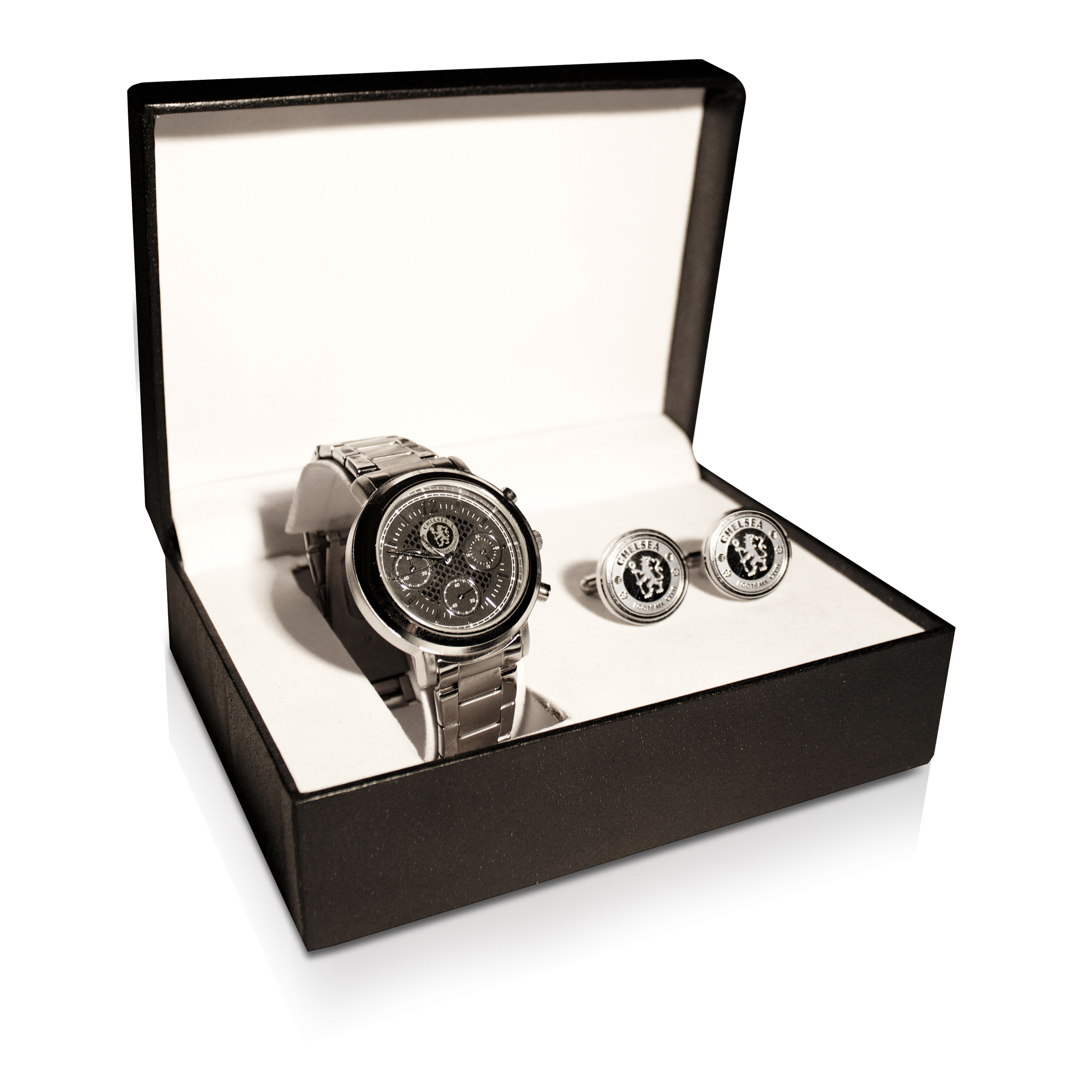 Chelsea Stainless Steel Watch and Cufflink Set