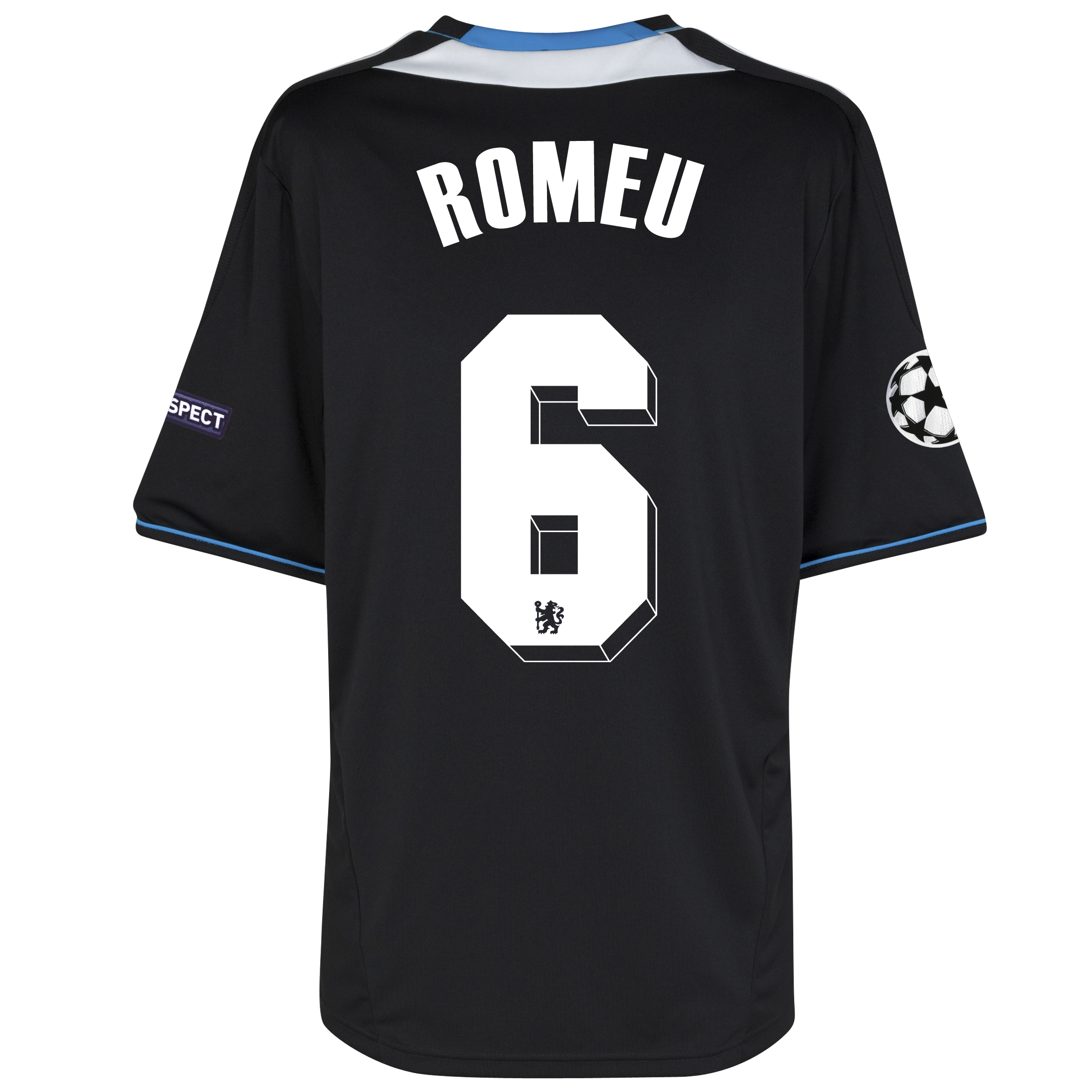 Chelsea UEFA Champions League Away Shirt 2011~12 with Romeu 6 printing