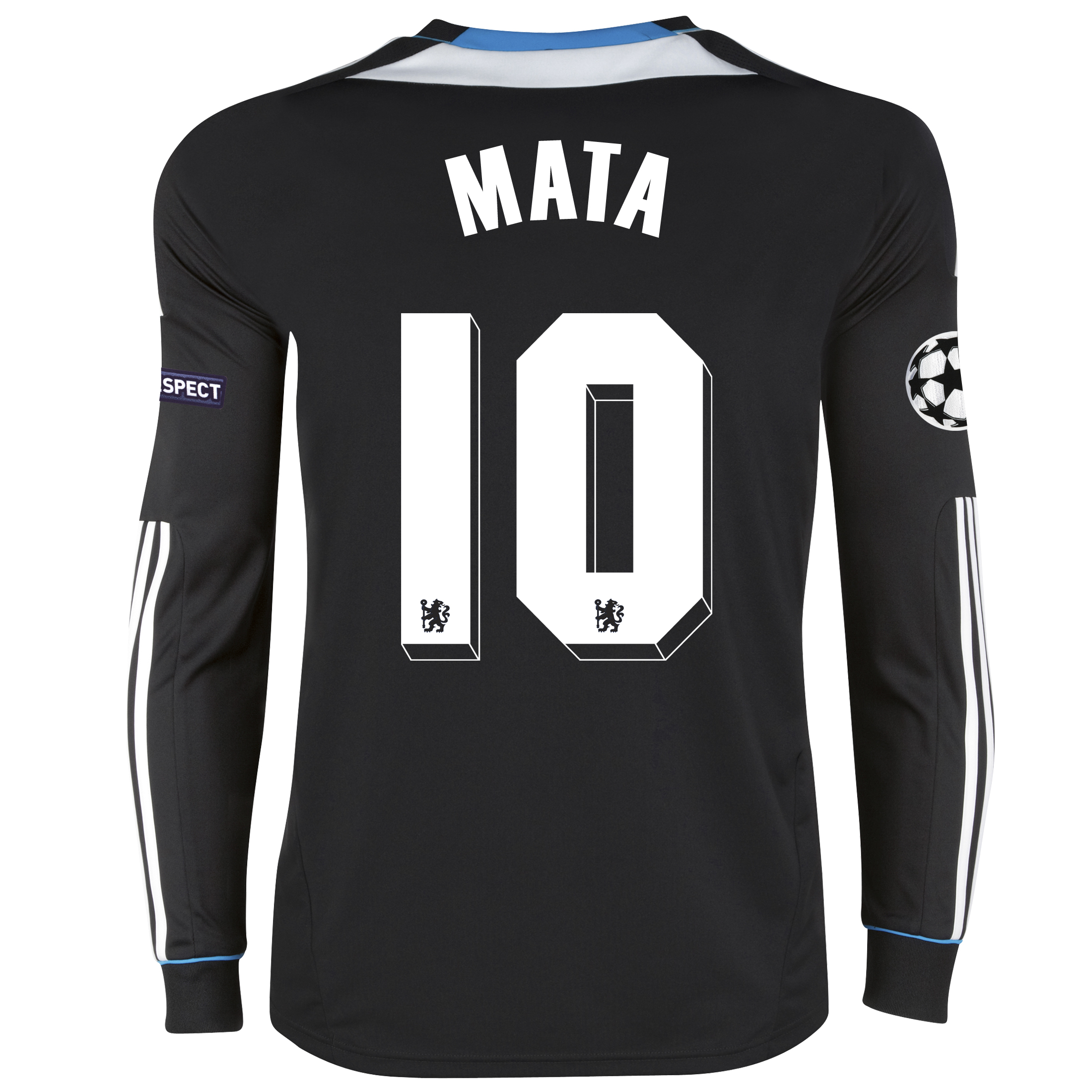 Chelsea UEFA Champions League Away Shirt 2011~12 Long Sleeve with Mata 10 printing