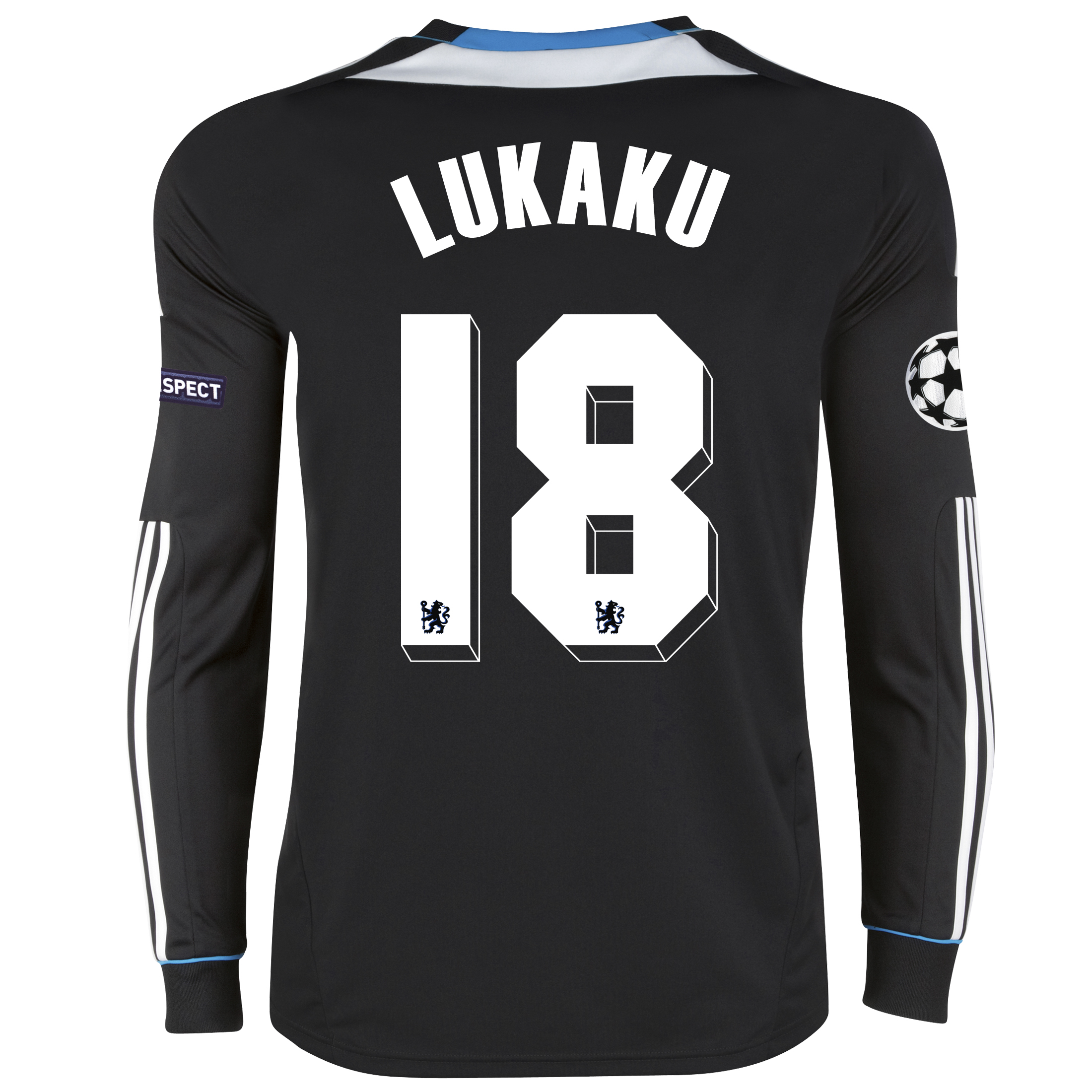 Chelsea UEFA Champions League Away Shirt 2011~12 Long Sleeve with Lukaku 18 printing