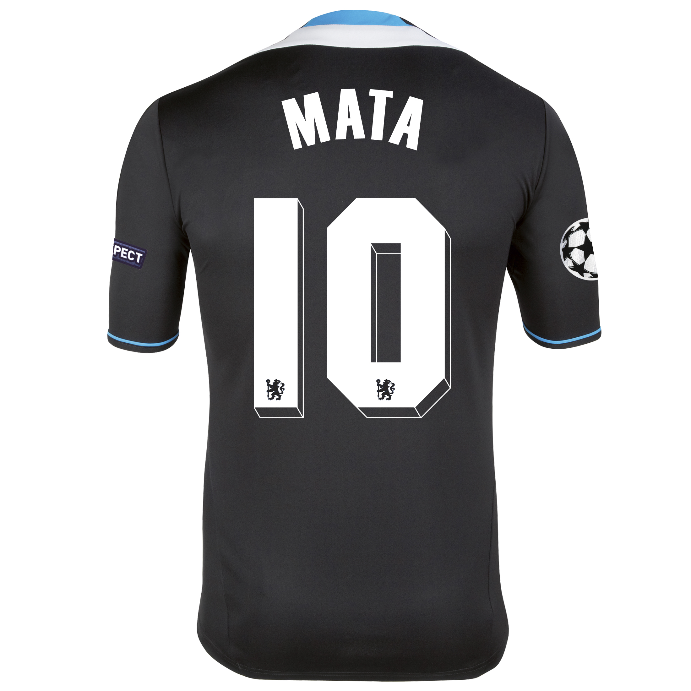 Chelsea UEFA Champions League Away Shirt 2011/12 - Womens with Mata 10 printing.