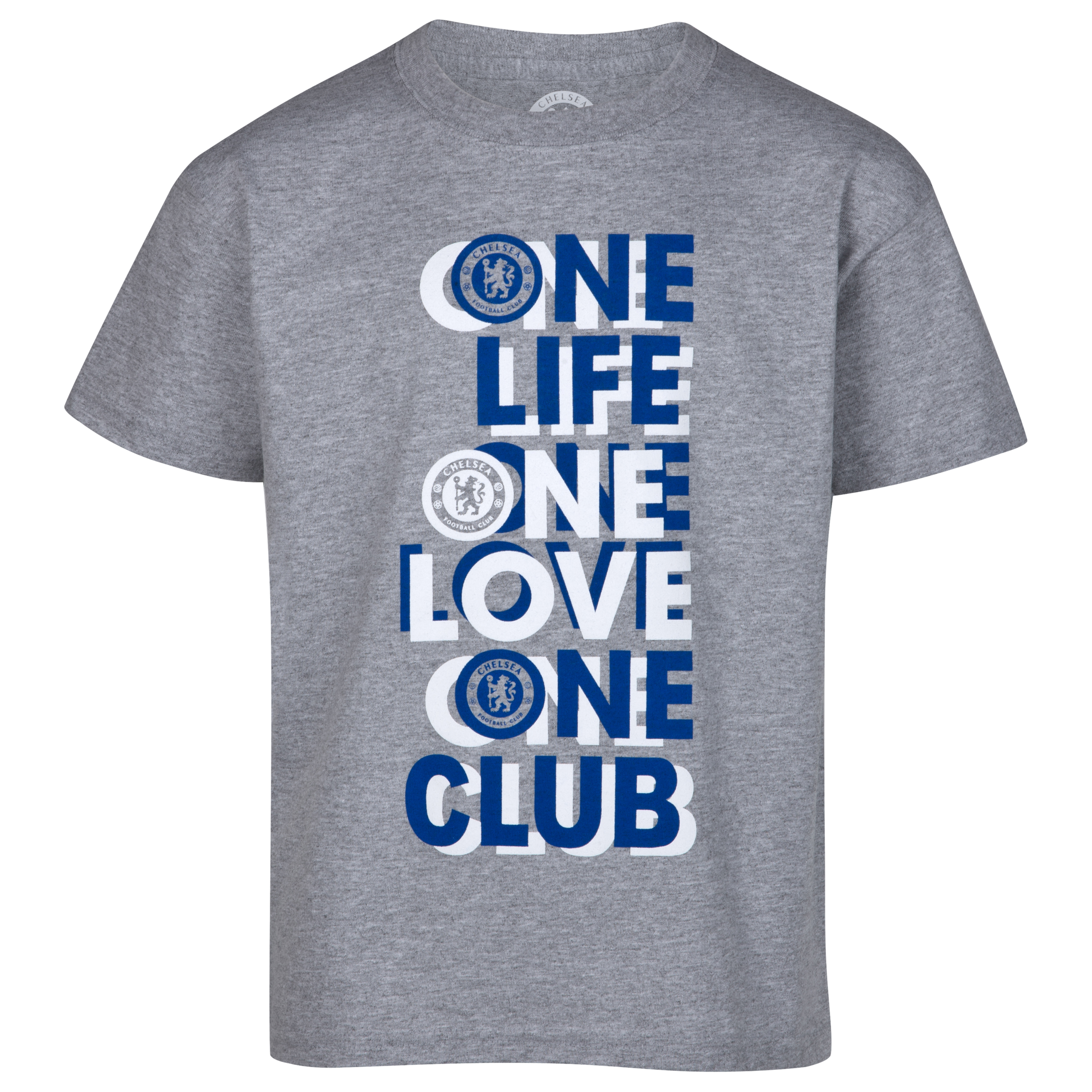 Chelsea One Life Graphic T-Shirt - Grey Marl - Boys