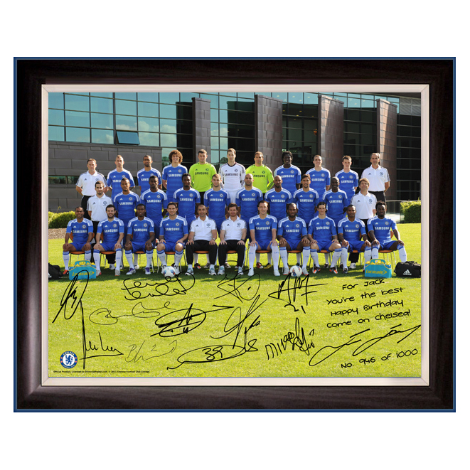 Chelsea Personalised Limited Edition 2011/12 Team Poster - Framed