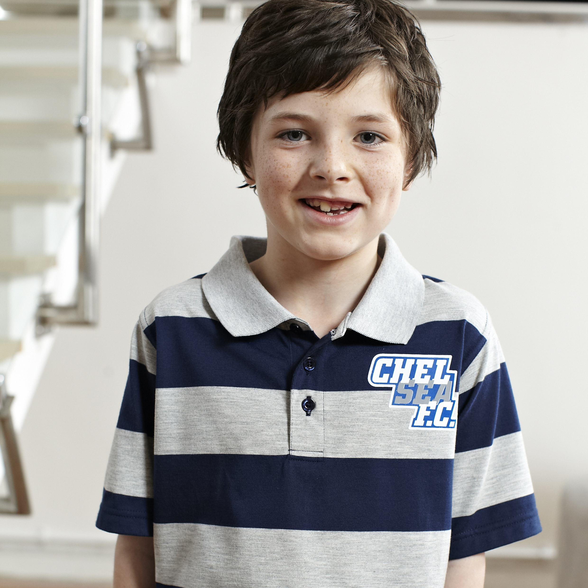 Chelsea Yarn Dye Stripe Polo - OT Navy - Older Boys