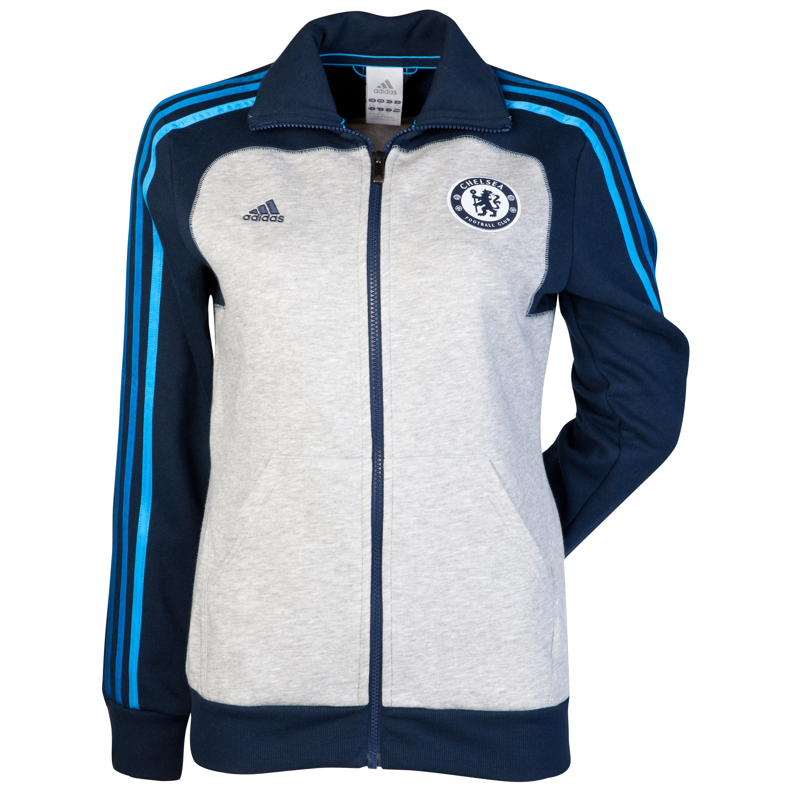 adidas Chelsea Core Track Top - Collegiate Navy/Medium Grey Heather/Cyan - Womens