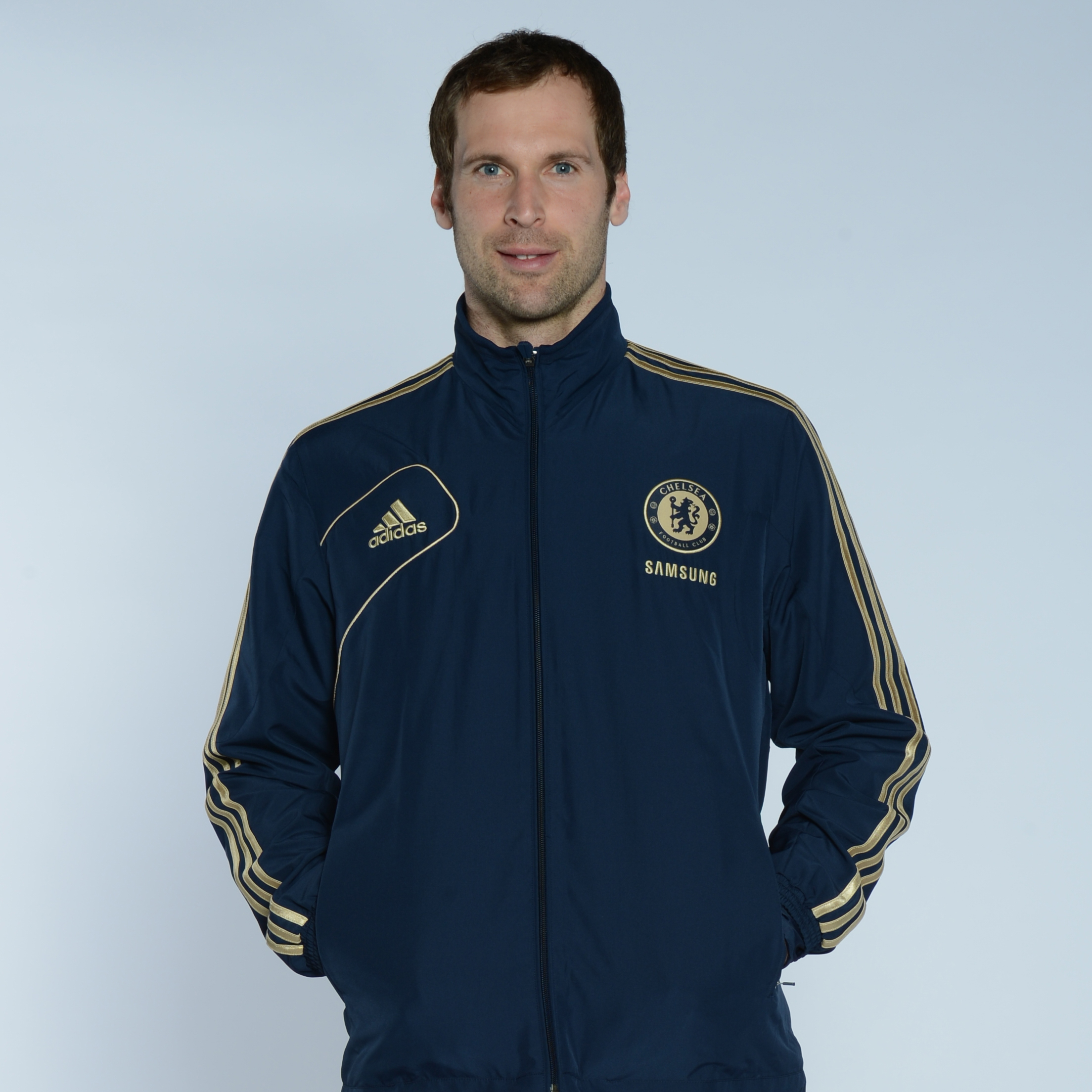 adidas Chelsea Training Presentation Jacket - Collegiate Navy/Light Football Gold