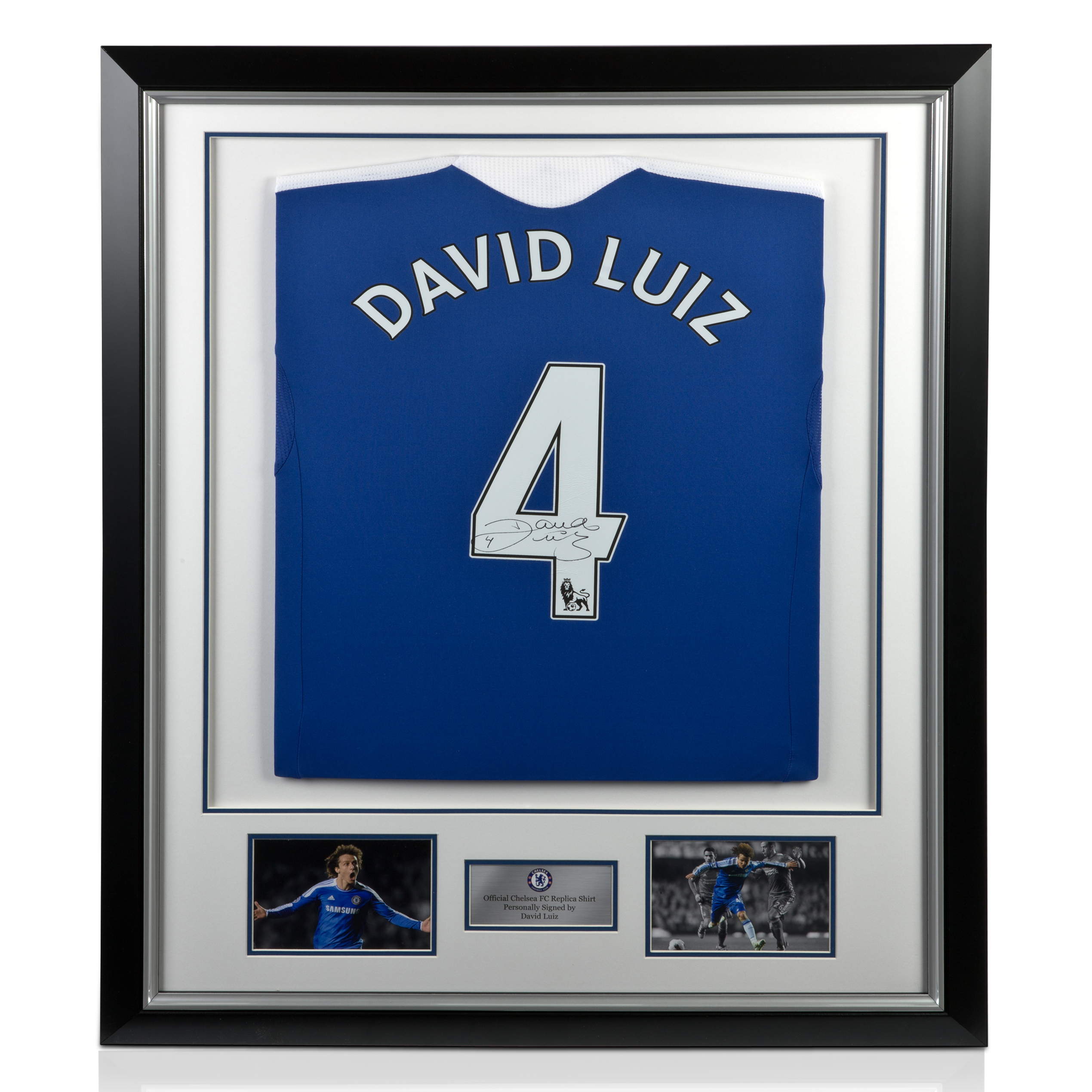 Chelsea Signed Luiz Shirt - Framed
