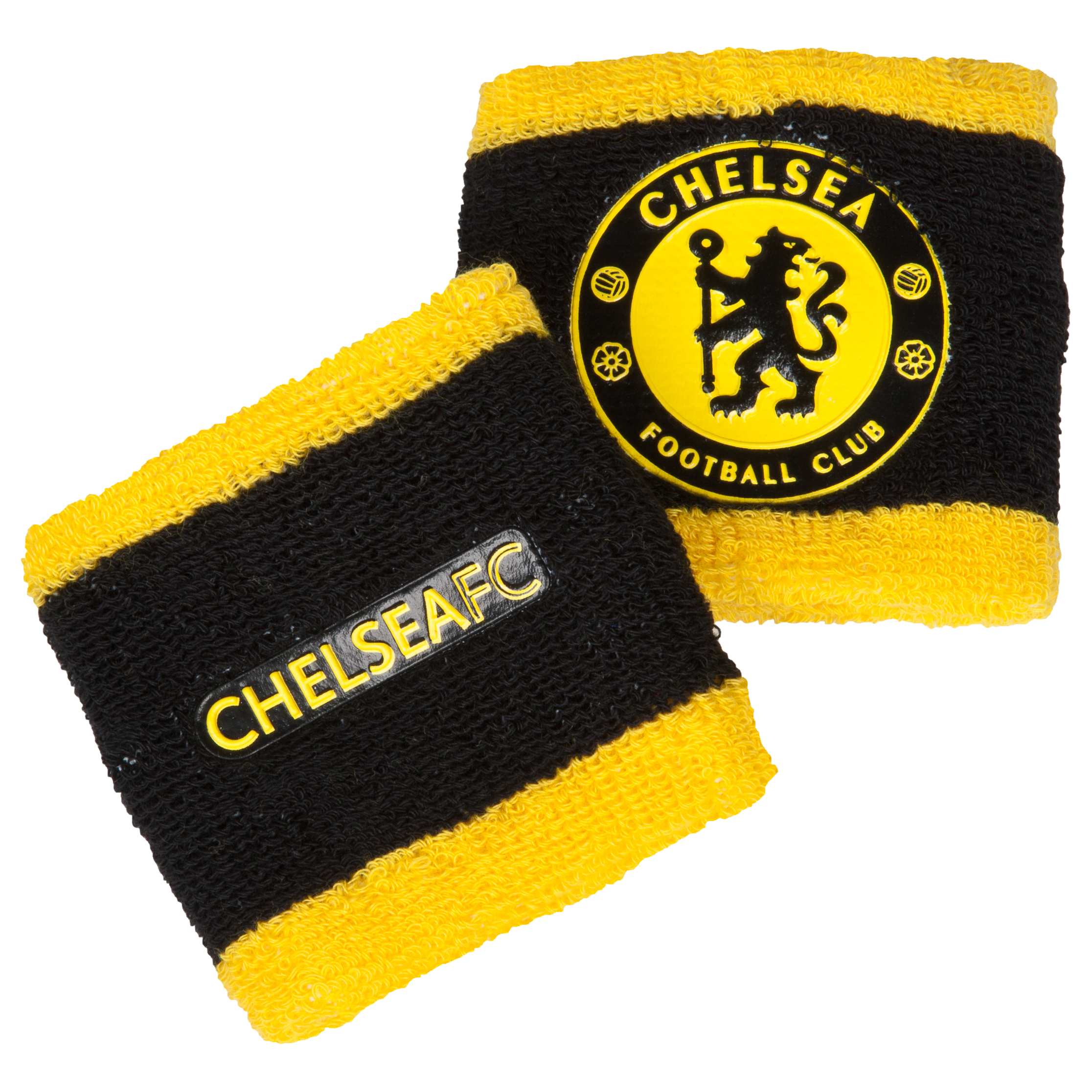Chelsea Wristbands 2 Pack - Black/Yellow