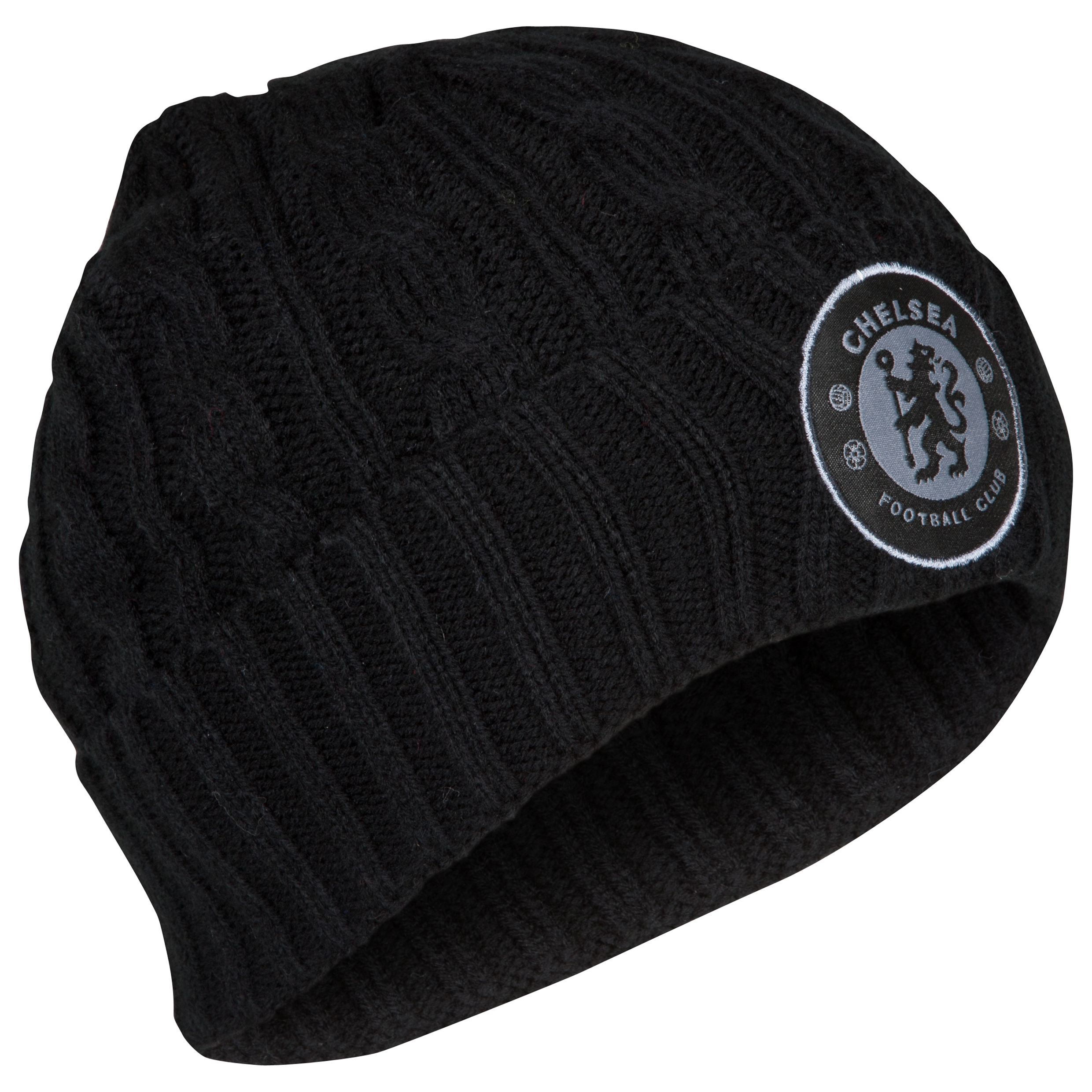 Chelsea Cable Cuff Beanie - Black - Mens