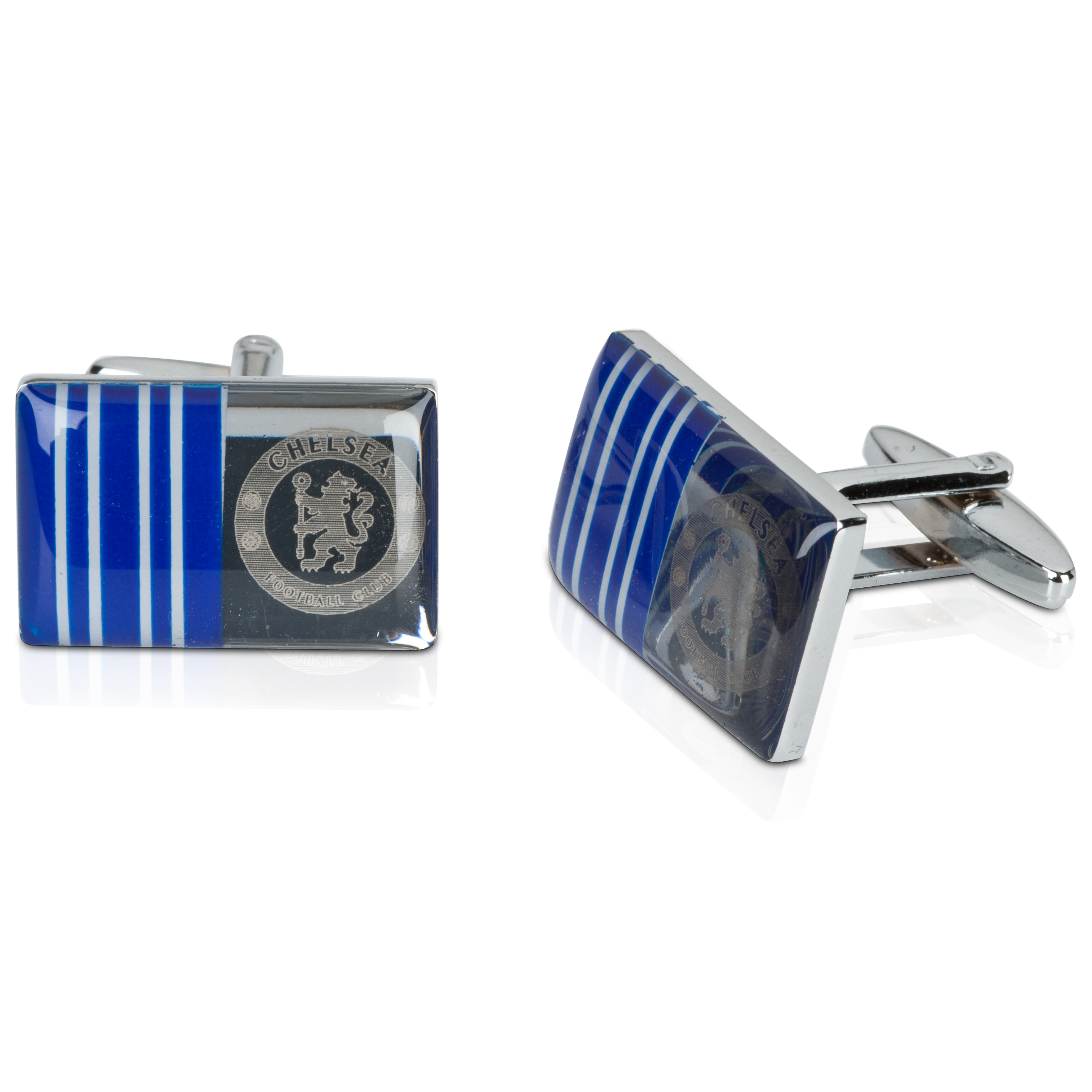 Chelsea Striped Crest Cufflinks