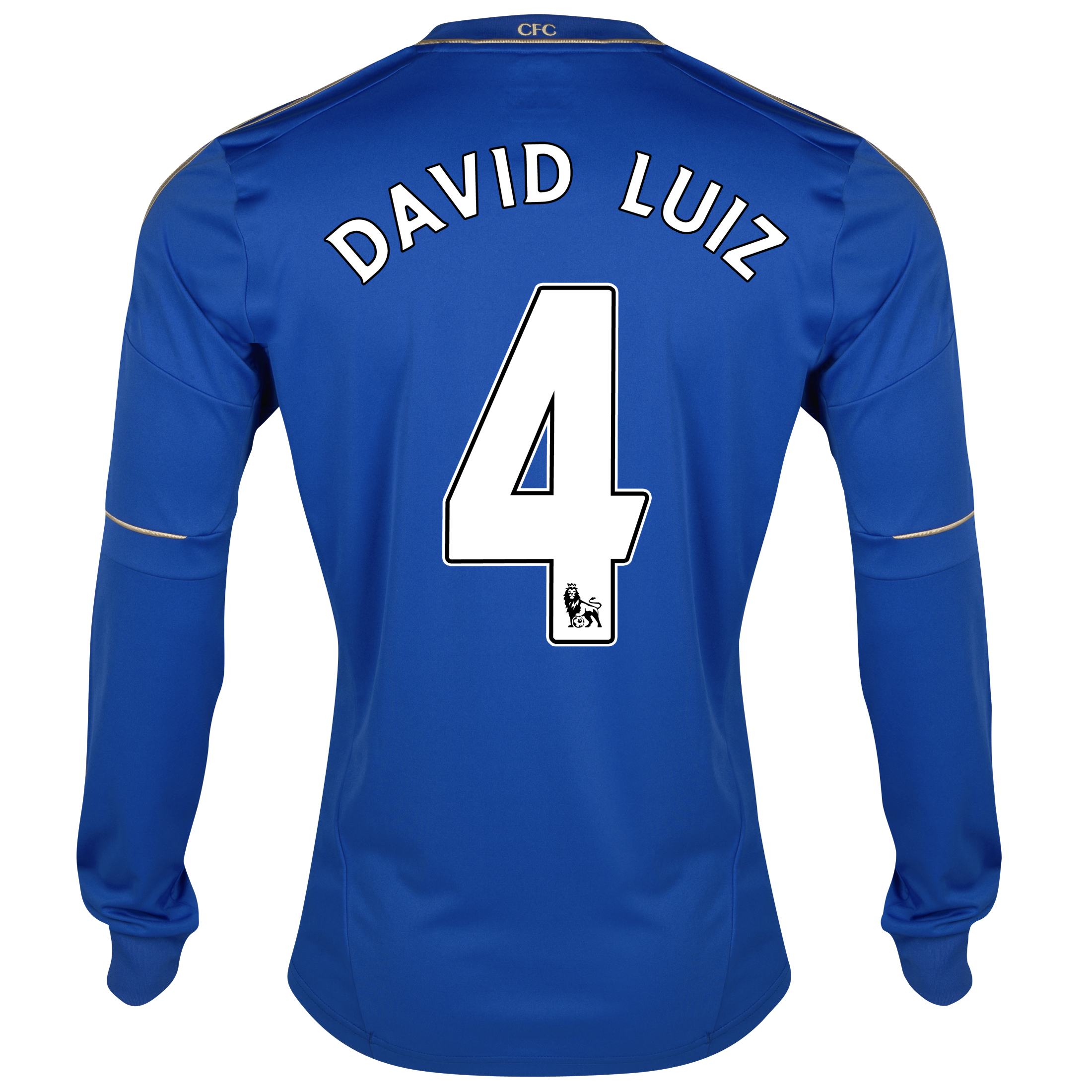 Chelsea Home Shirt 2012/13 - Long Sleeved with David Luiz 4 printing