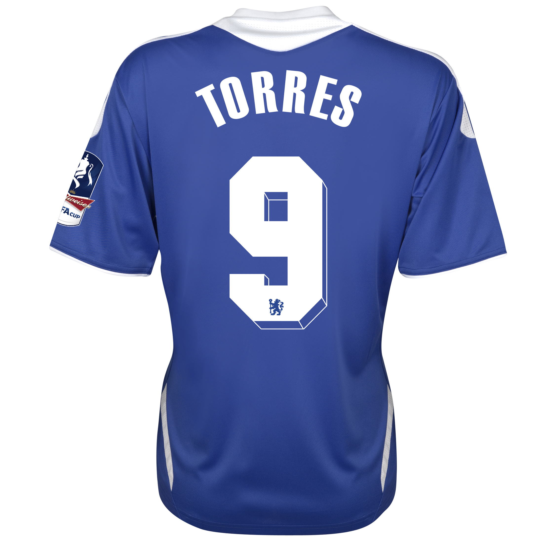 Chelsea Home FA Cup Shirt Including Embroidery 2011/12 - Womens with Torres 9 printing