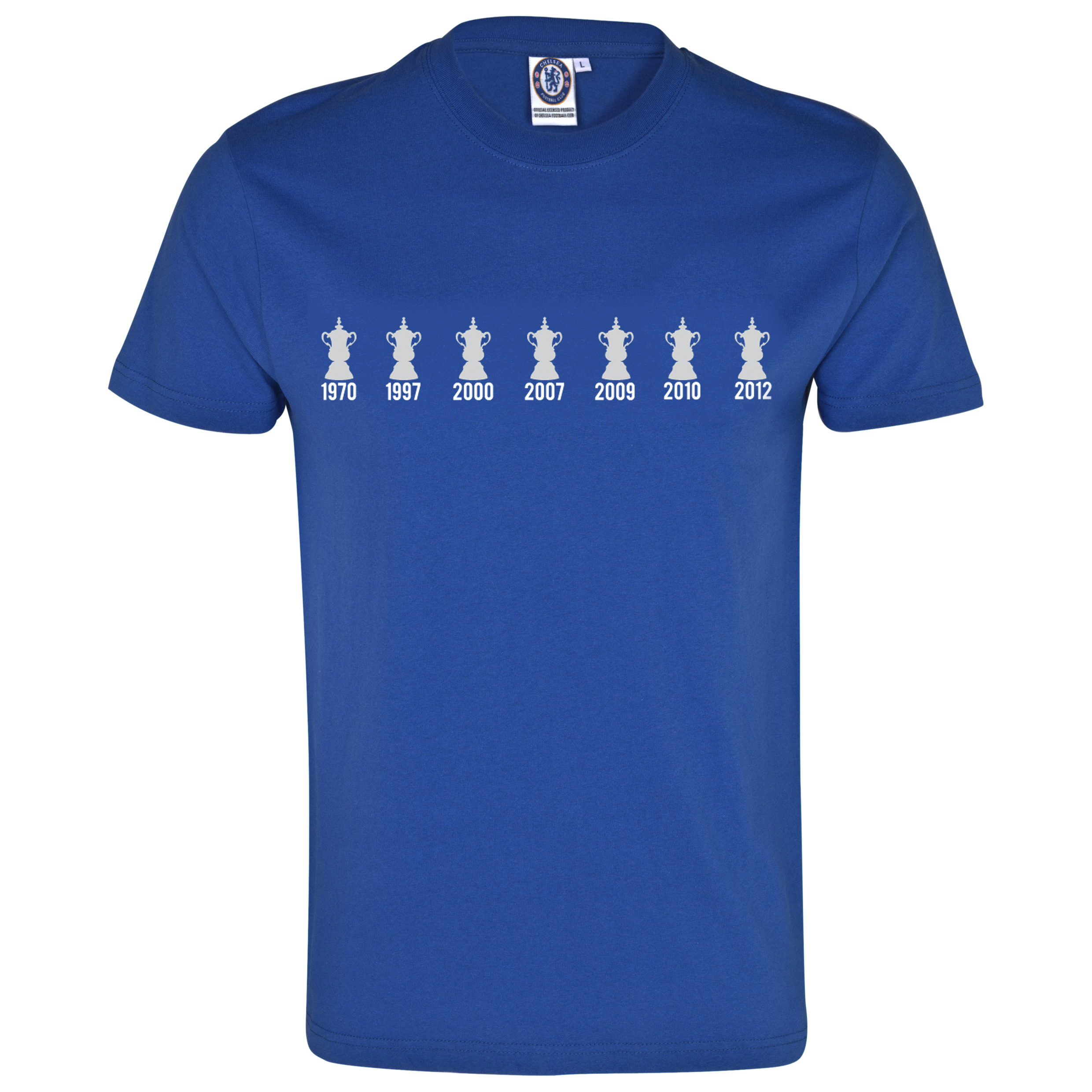 Chelsea FA Cup Winners History T-Shirt - Reflex Blue - Mens