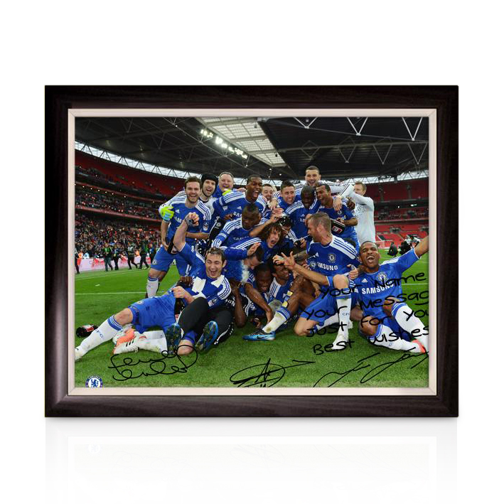 Chelsea Personalised The FA Cup Winners 5 Poster - Framed