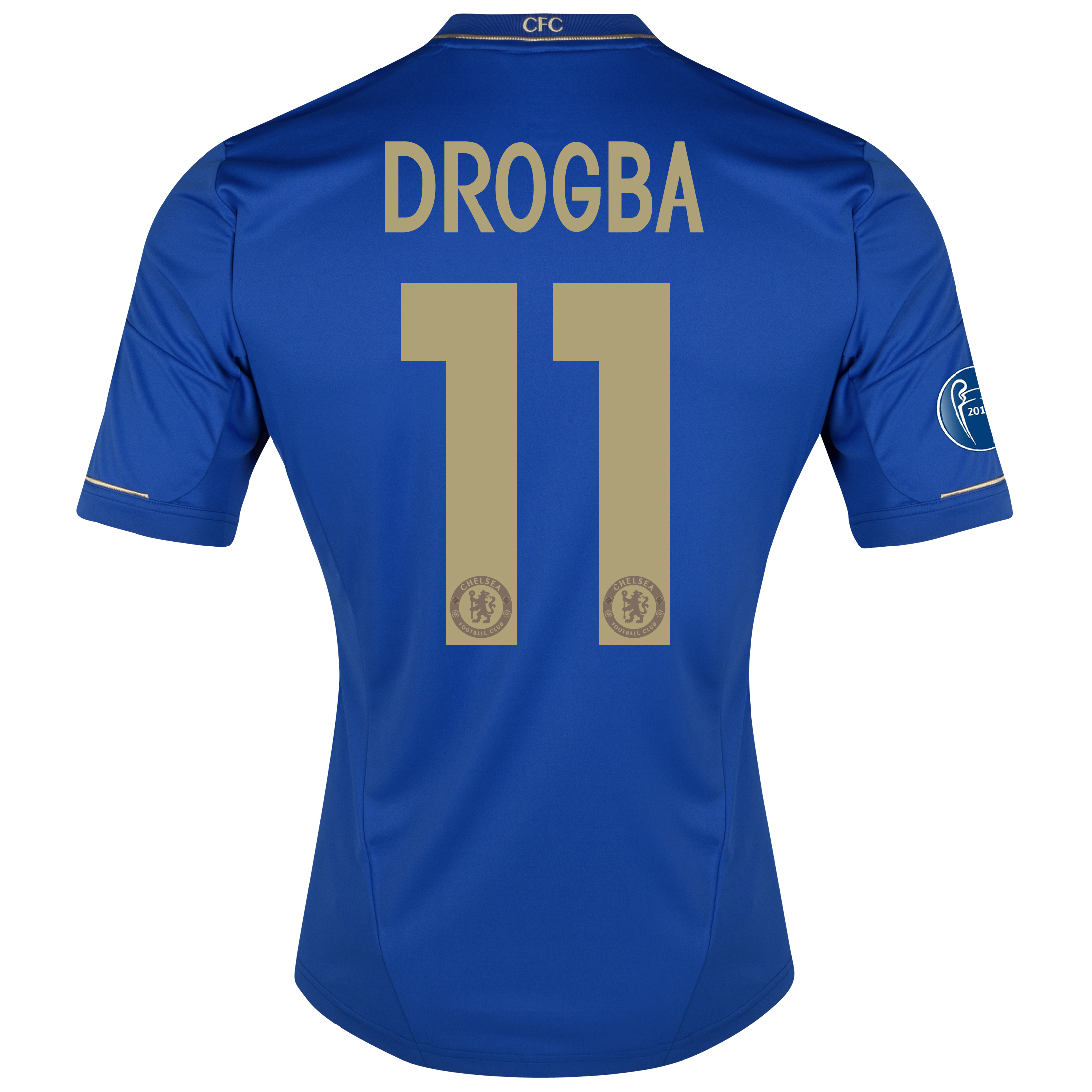 Chelsea Home Shirt 2012/13 - Kids Including Gold Star with Drogba 11 printing