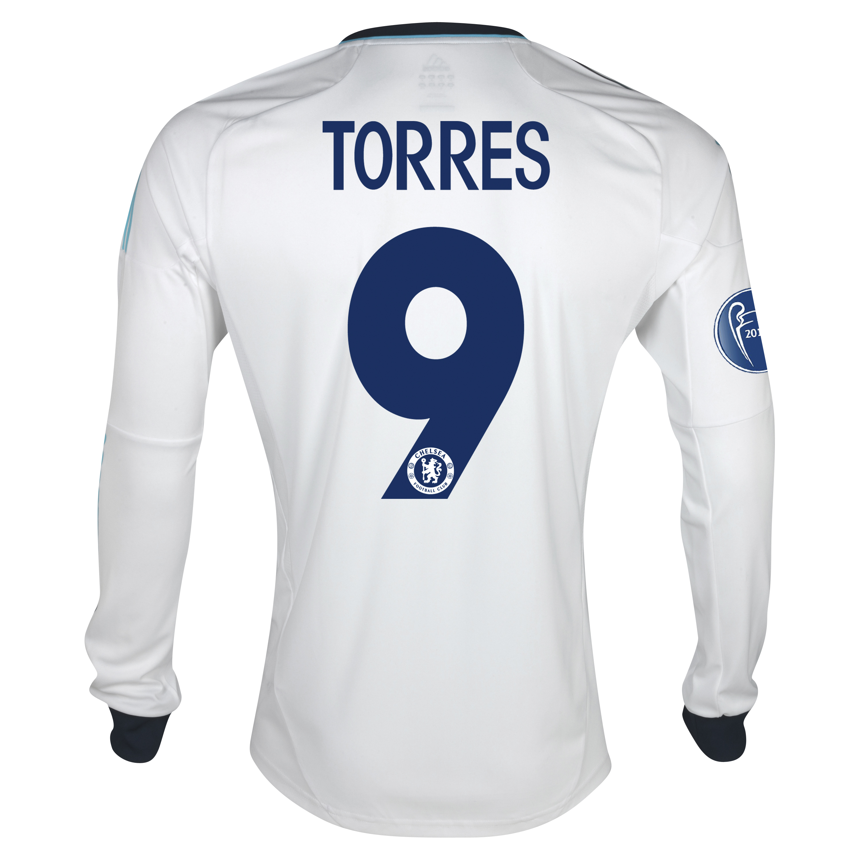 Chelsea UEFA Champions League Away Shirt 2012/13 - Long Sleeved - Kids with Torres 9 printing