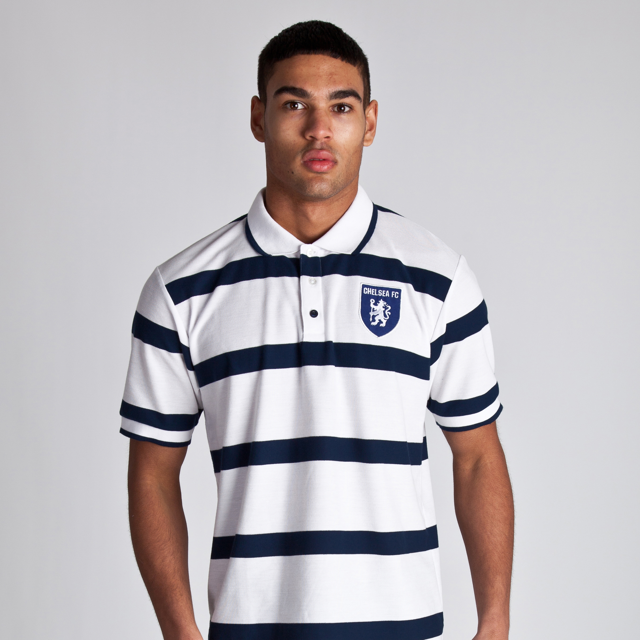 Chelsea Regatta Striped Polo - White/Marine
