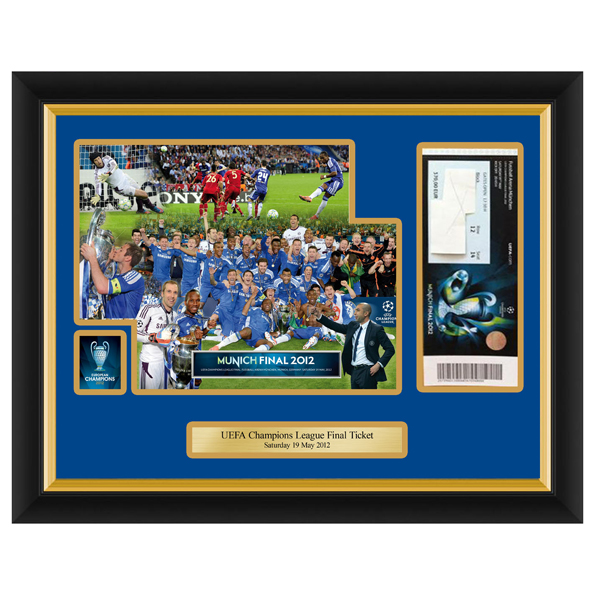 Chelsea Champions League Frame Your Own Ticket Celebration Montage