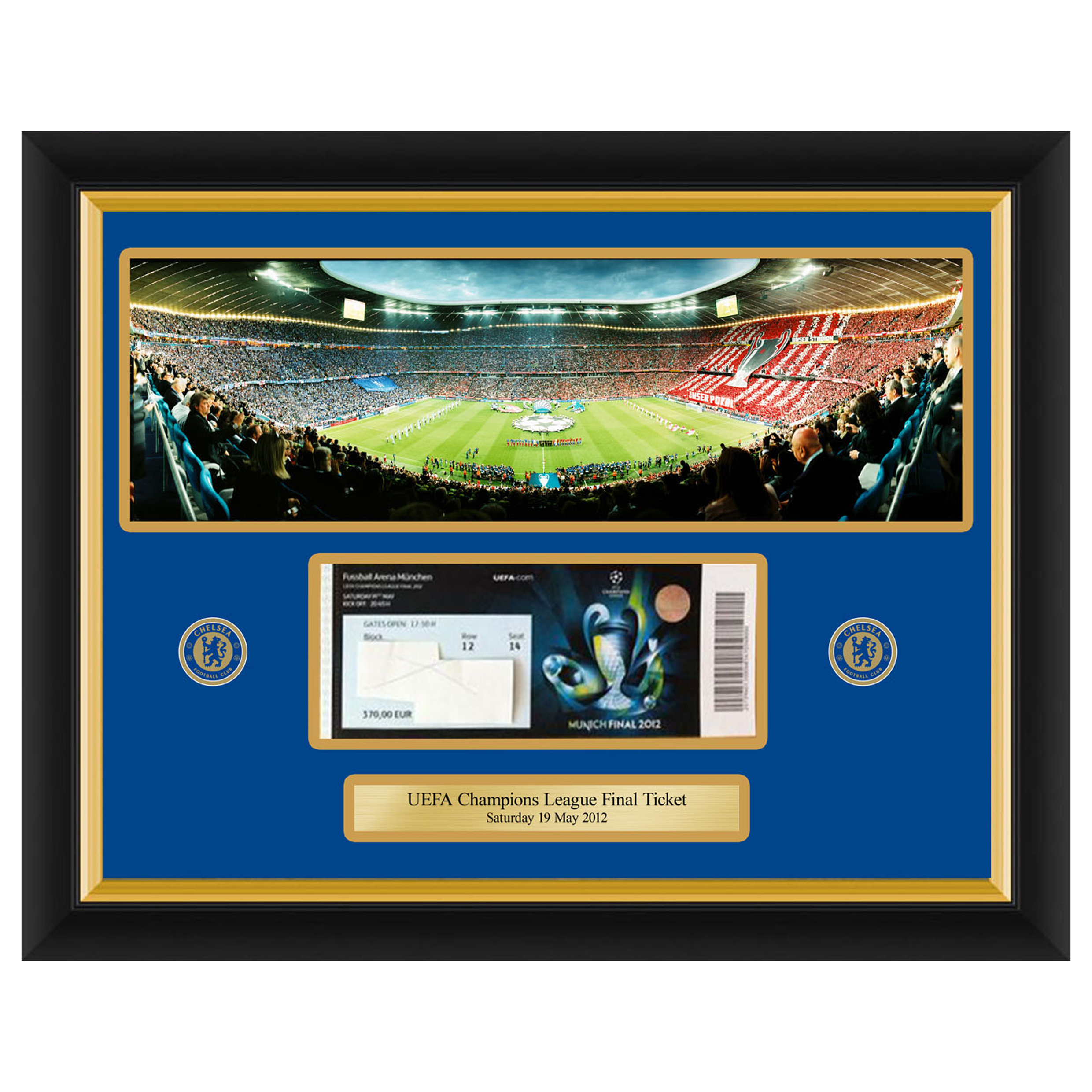 Chelsea Champions League Frame Your Own Ticket Panoramic