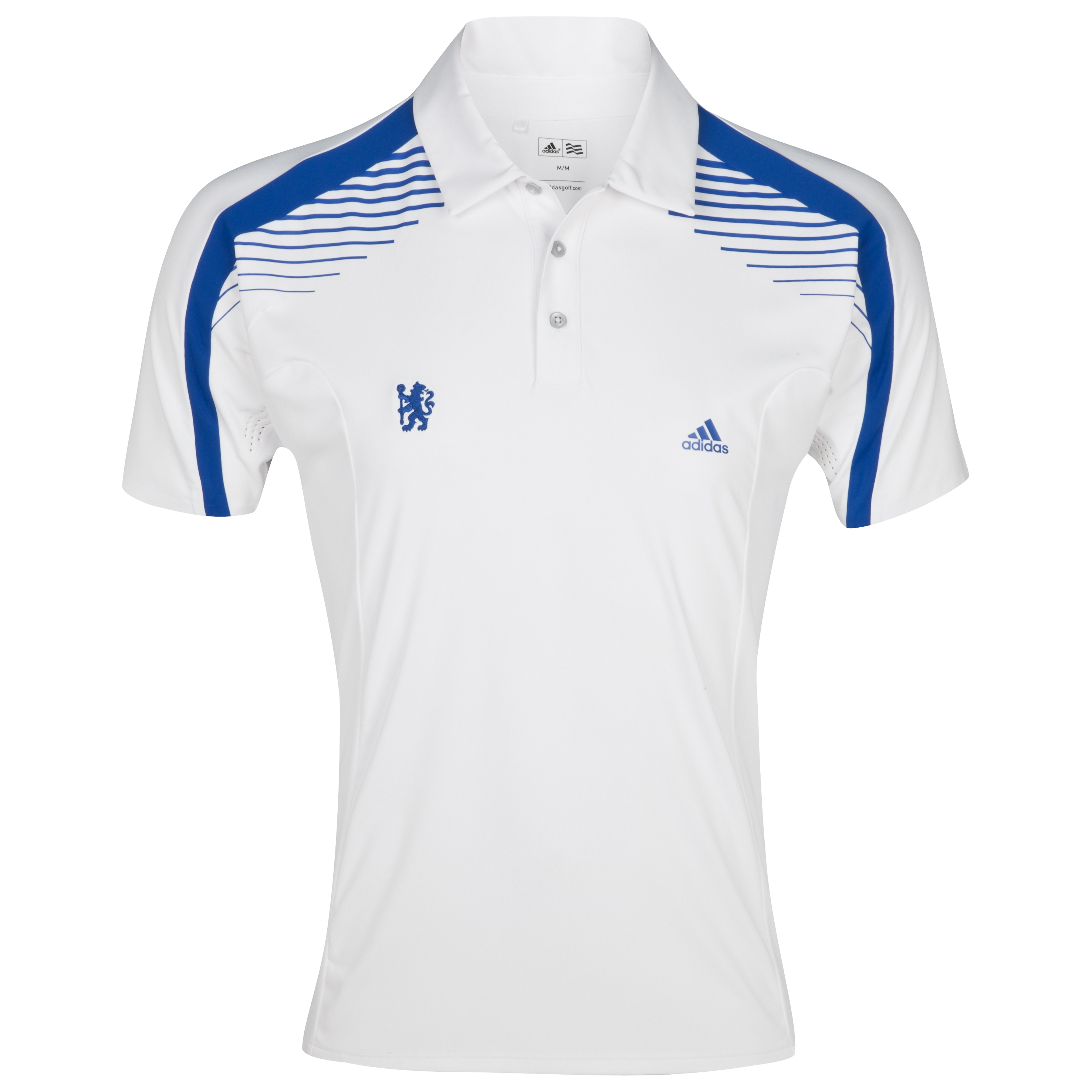 Chelsea Golf ClimaCool Colour Block Polo - White/Blueberry