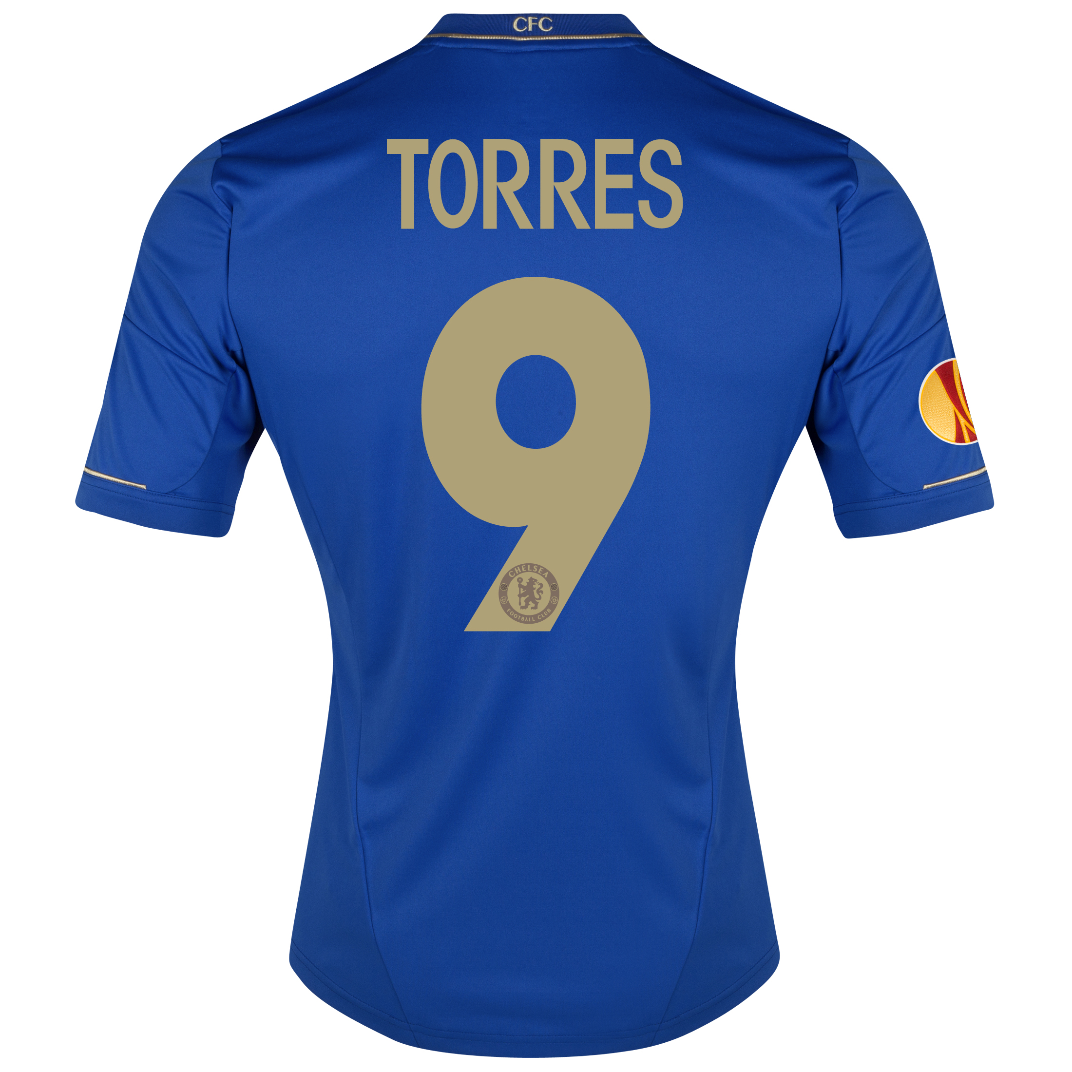 Chelsea UEFA Europa League Home Shirt 2012/13 - Kids with Torres 9 printing Including Europa Badge