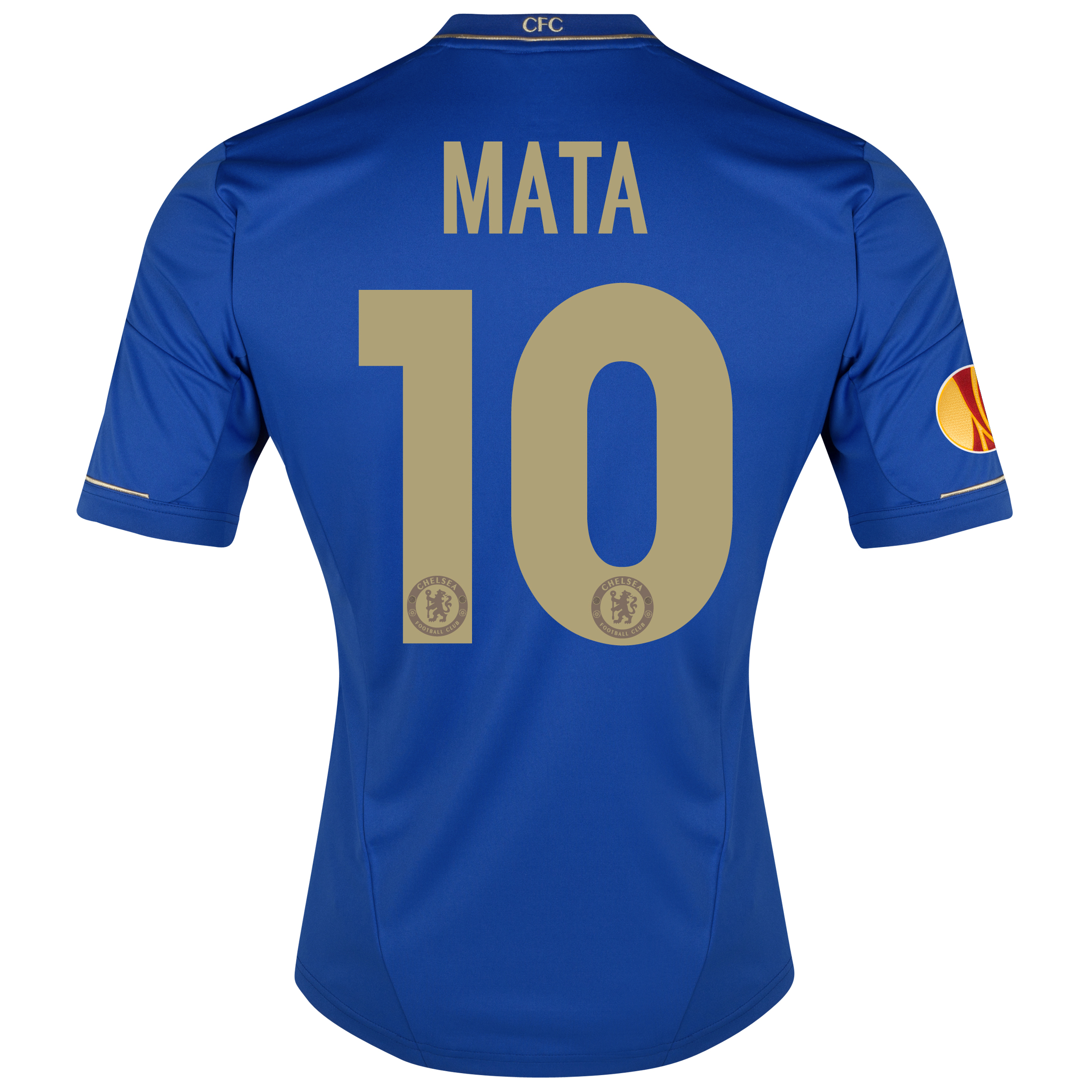 Chelsea UEFA Europa League Home Shirt 2012/13 - Youths with Mata 10 printing Including Europa Badge