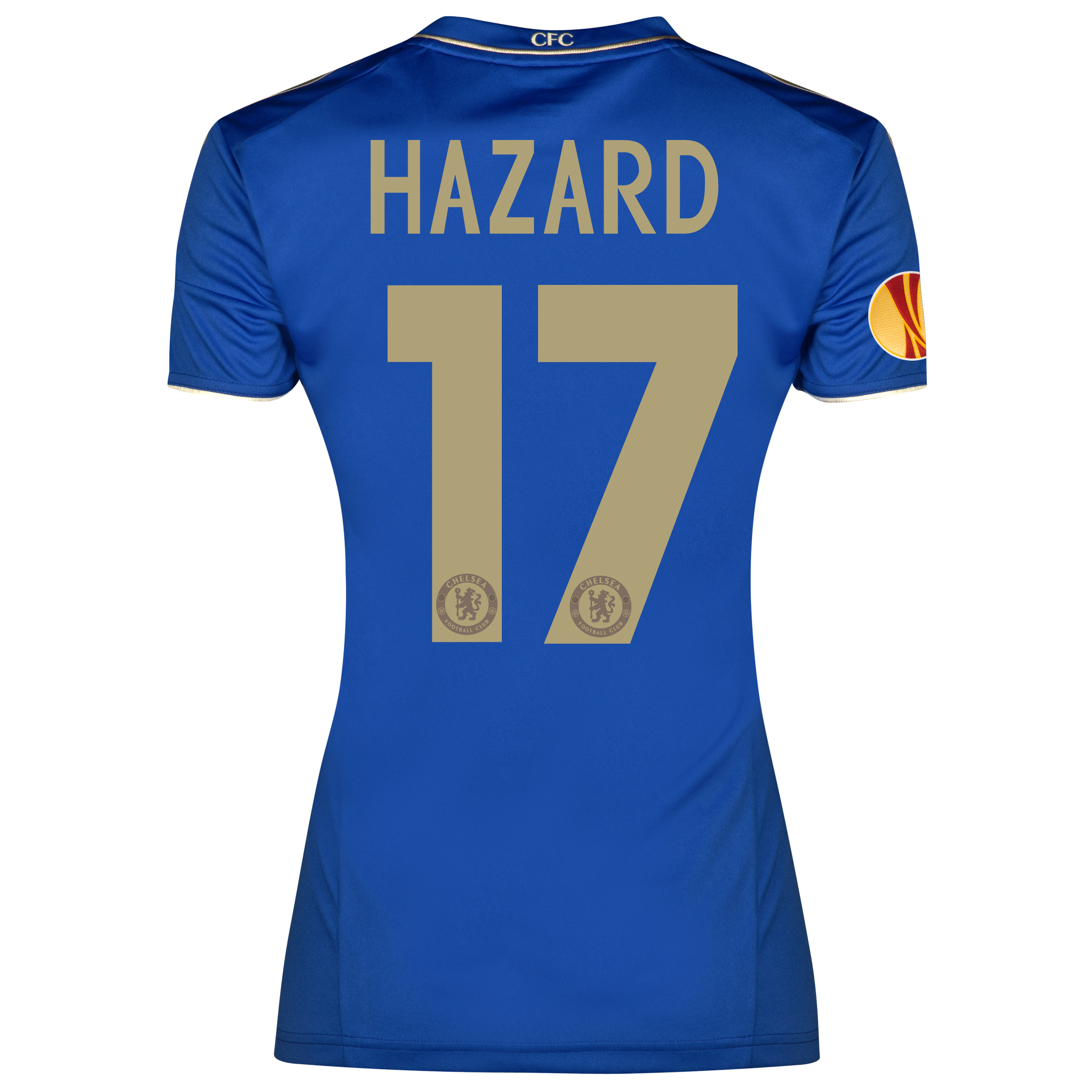 Chelsea UEFA Europa League Home Shirt 2012/13 - Womens with Hazard 17 printing Including Europa Badge