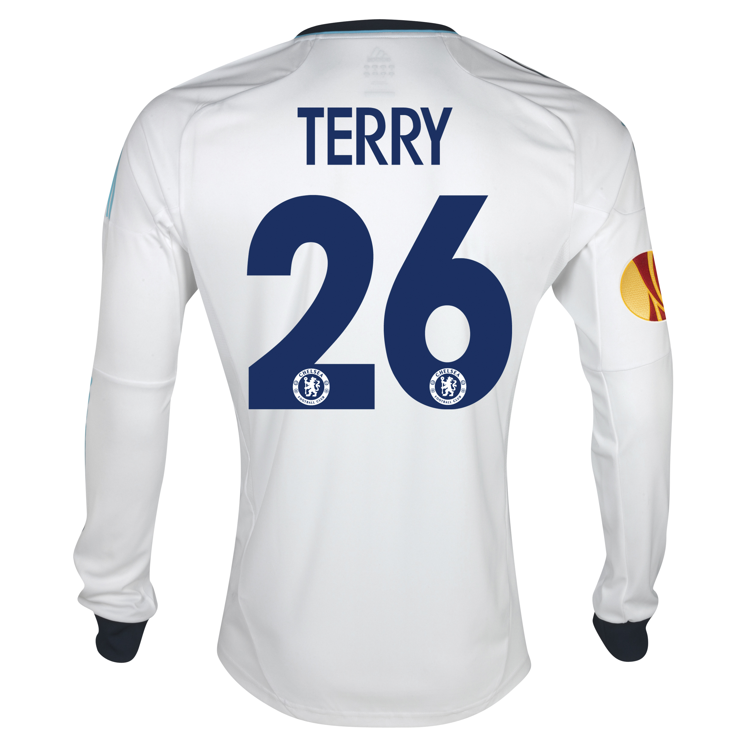 Chelsea UEFA Europa League Away Shirt 2012/13 - Long Sleeved with Terry 26 printing Including Europa Badge