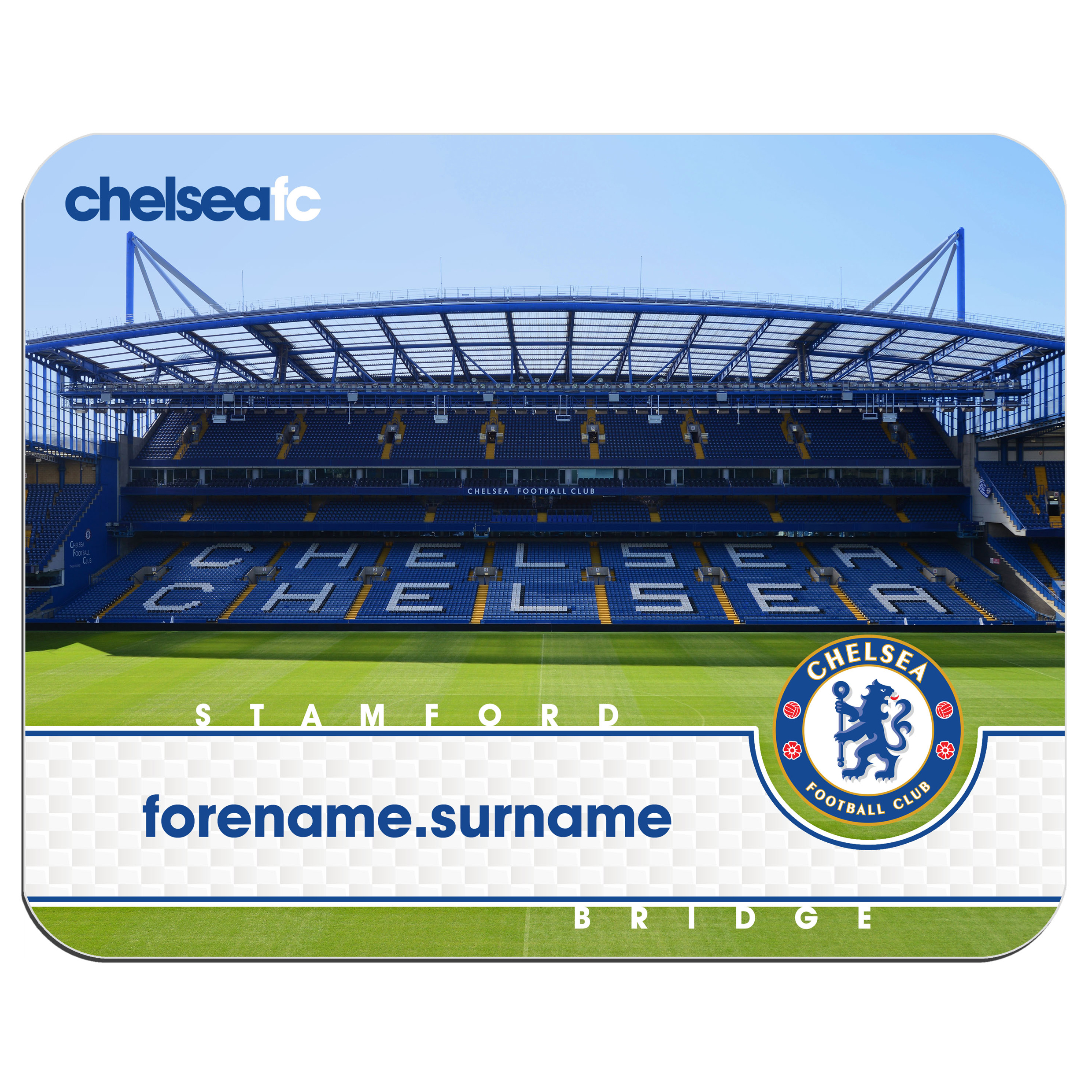 Chelsea Personalised Stamford Bridge Mouse Mat