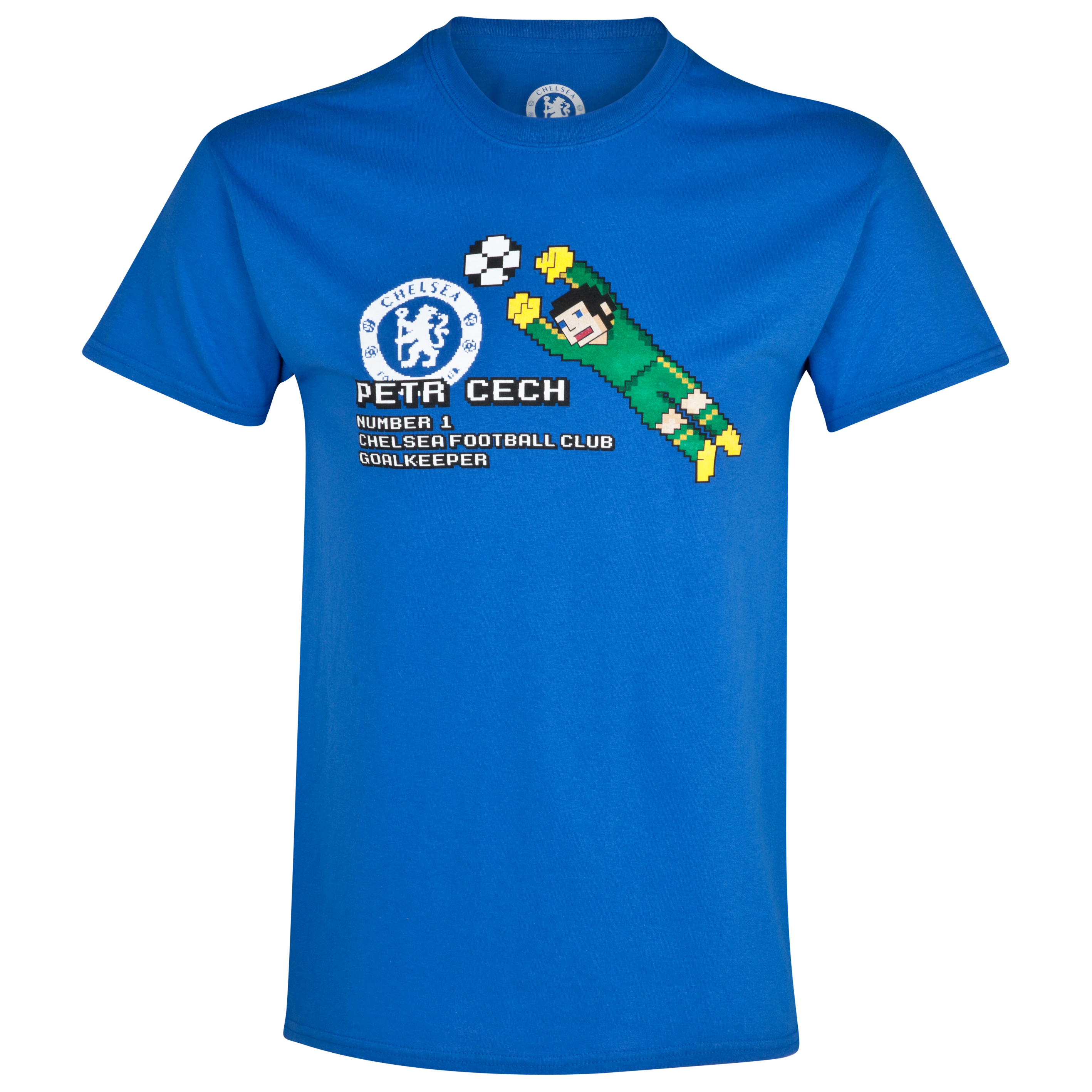 Chelsea Petr Cech Pixel T-Shirt - Boys Royal Blue