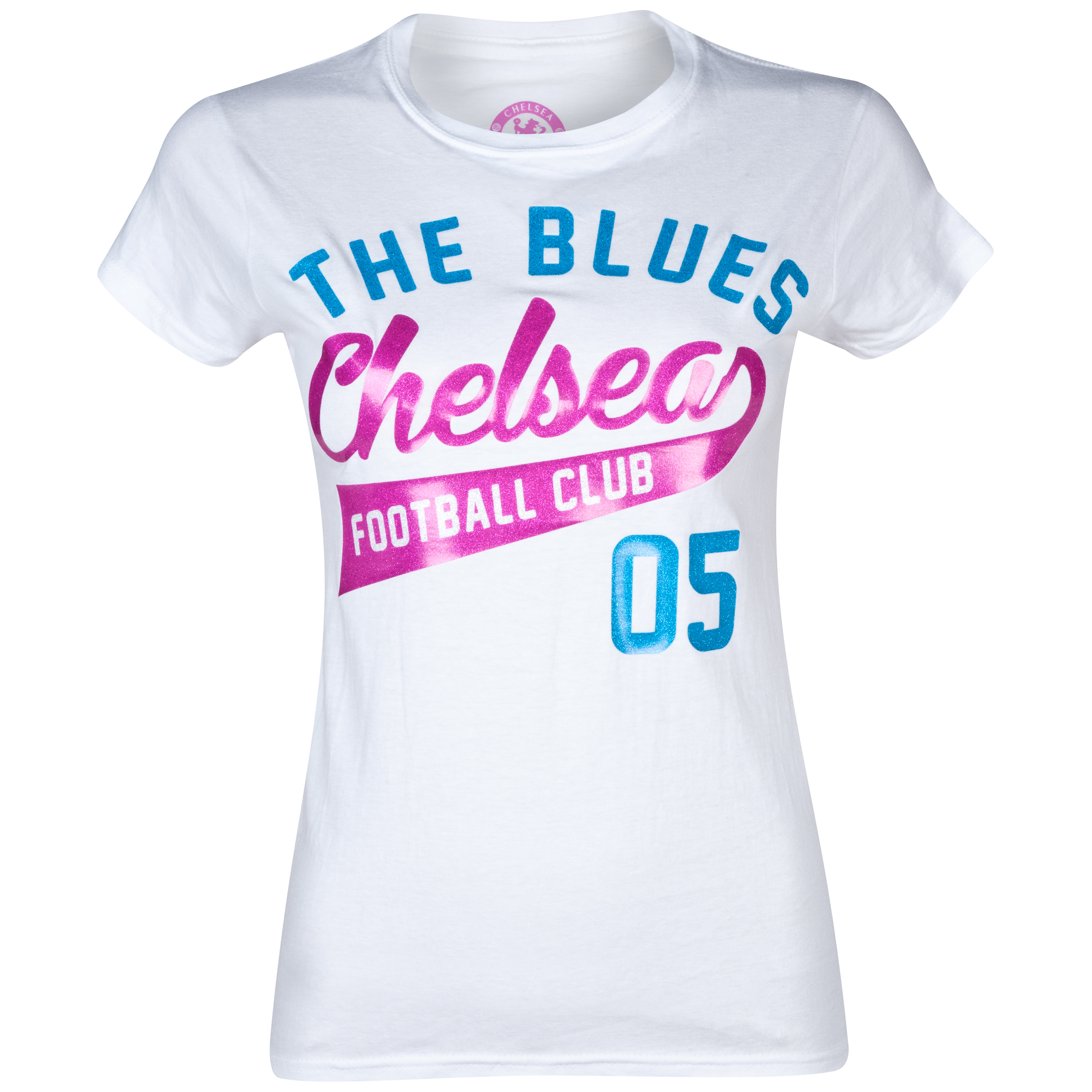 Chelsea The Blues Glitter T-Shirt - Womens White