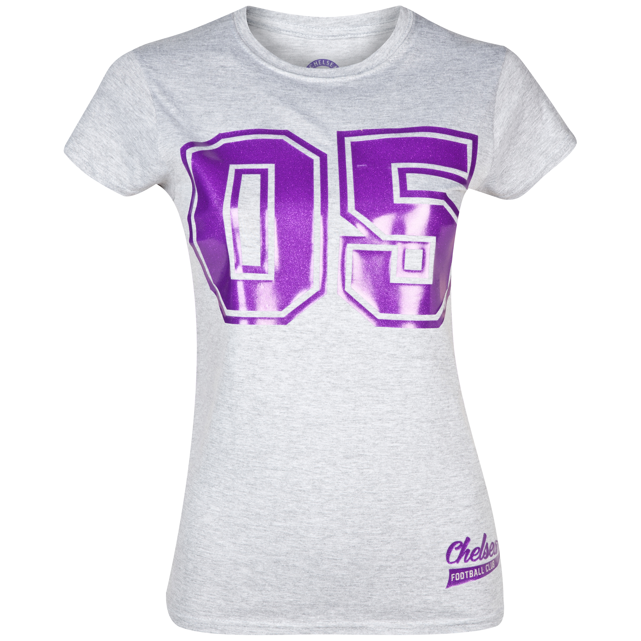 Chelsea 05 Glitter T-Shirt - Womens Grey