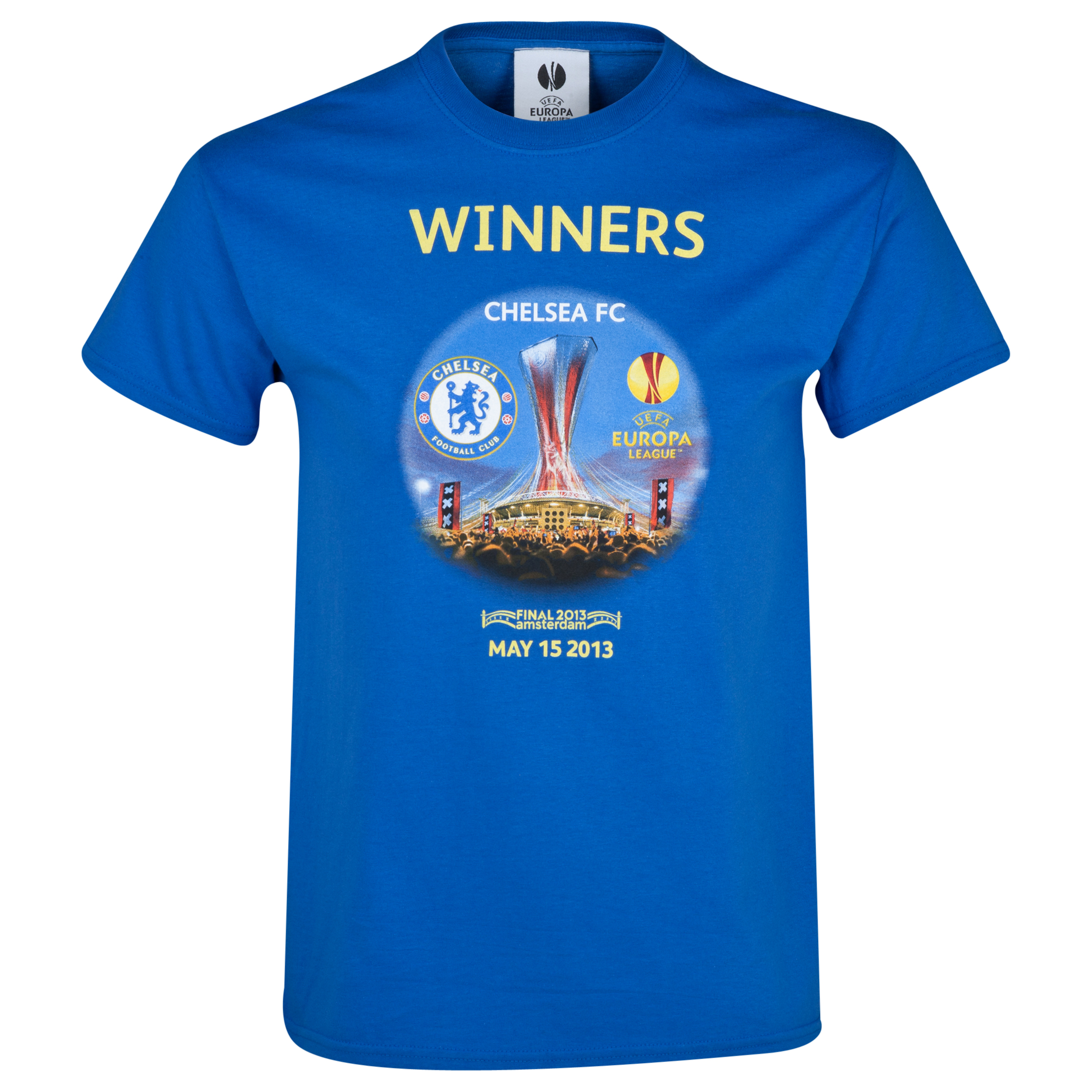 Chelsea UEFA Europa League Winners 2013 T-Shirt - Boys Royal Blue