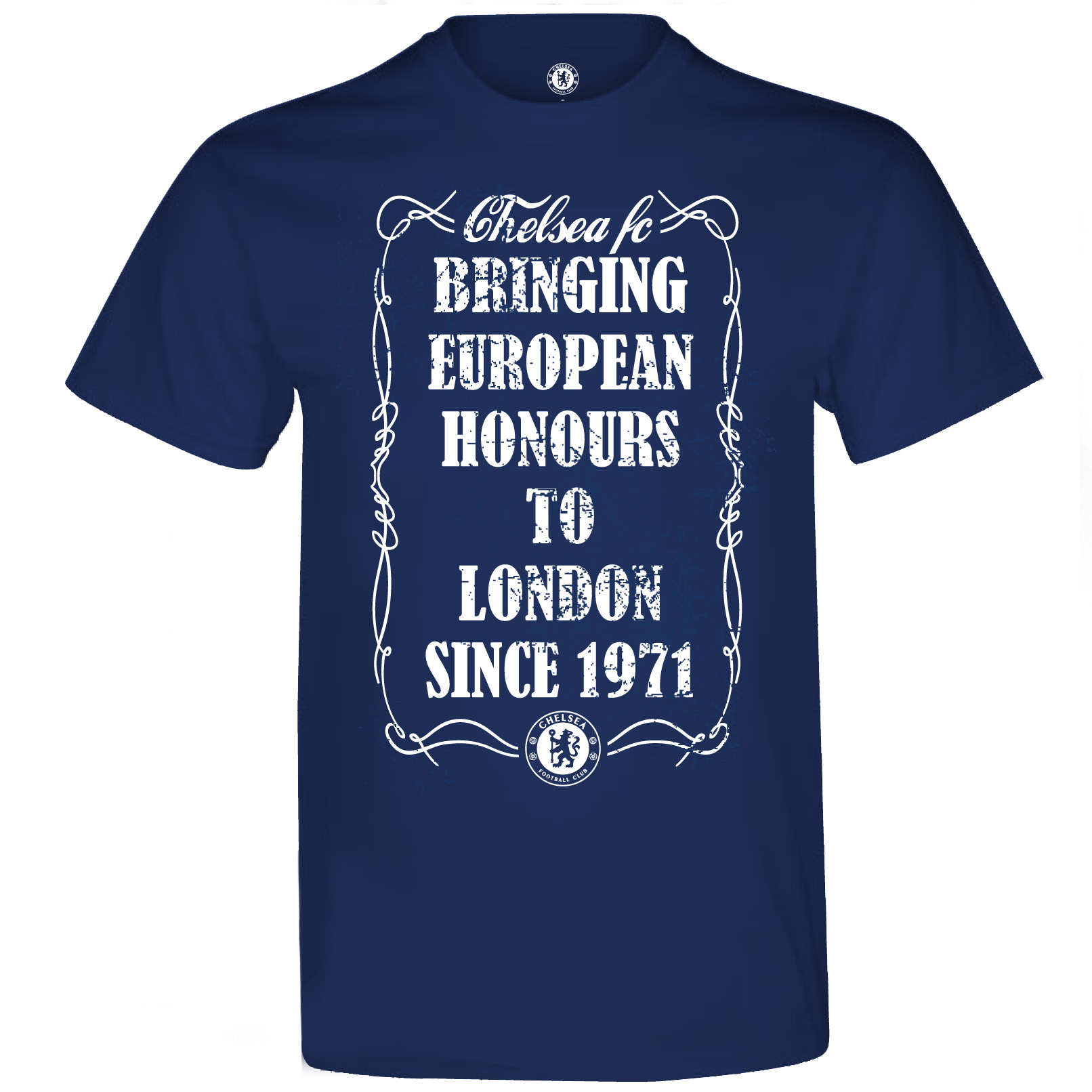 Chelsea Europa Winners London T-Shirt - Mens Navy