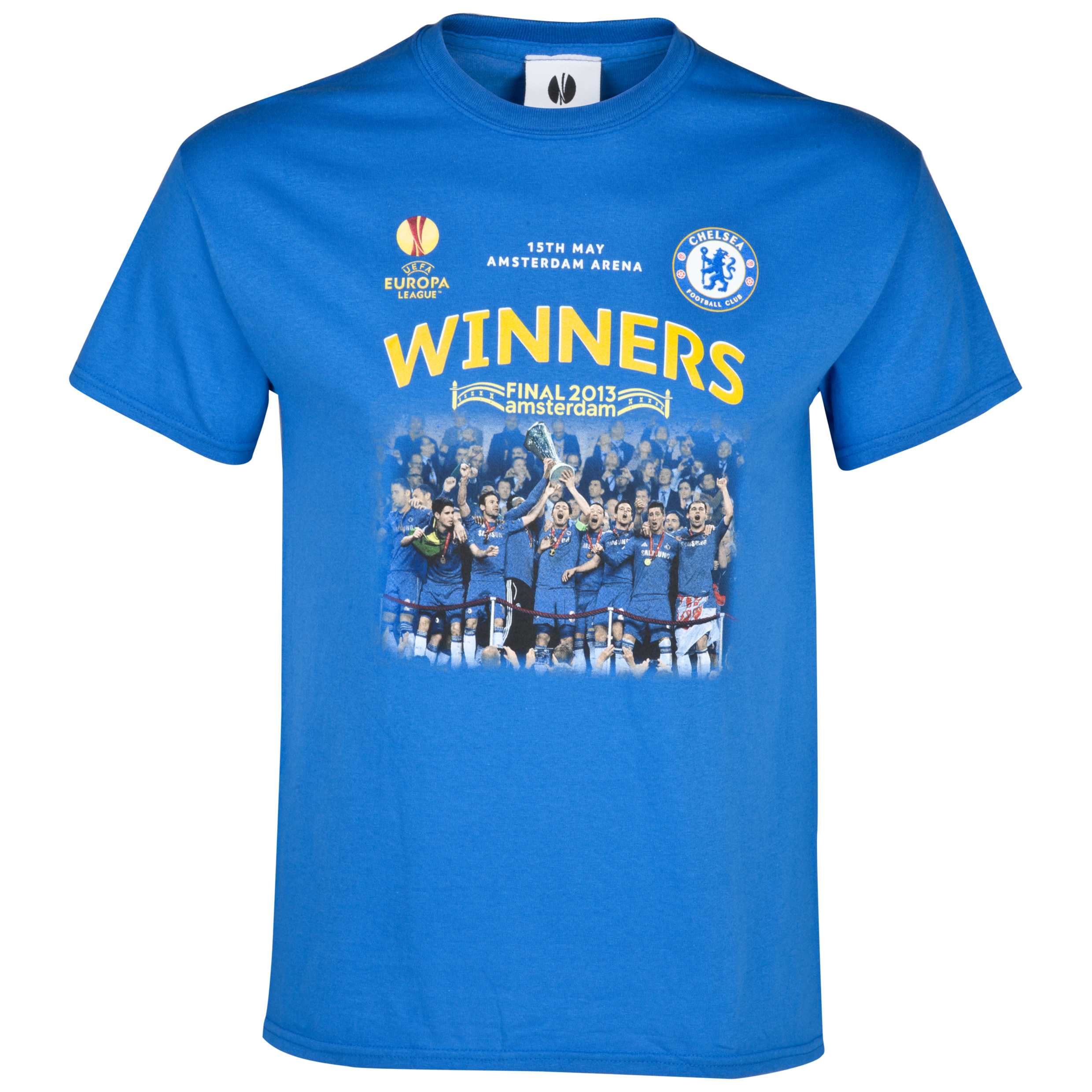 Chelsea UEFA Europa League Winners 2013 Image T-Shirt - Boys Royal Blue