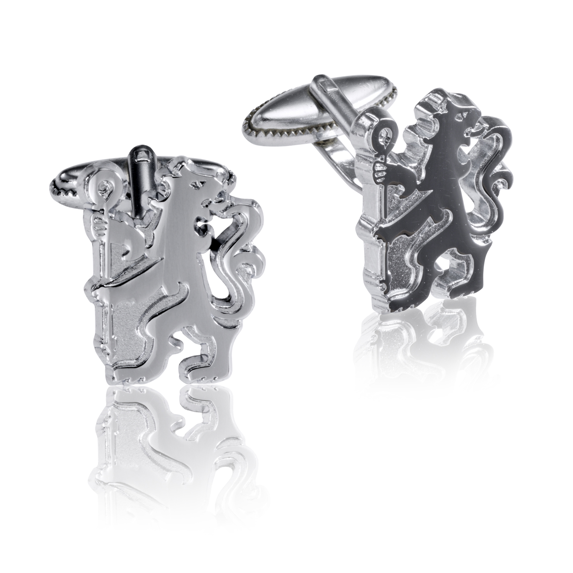 Chelsea Lion Chrome Cufflinks