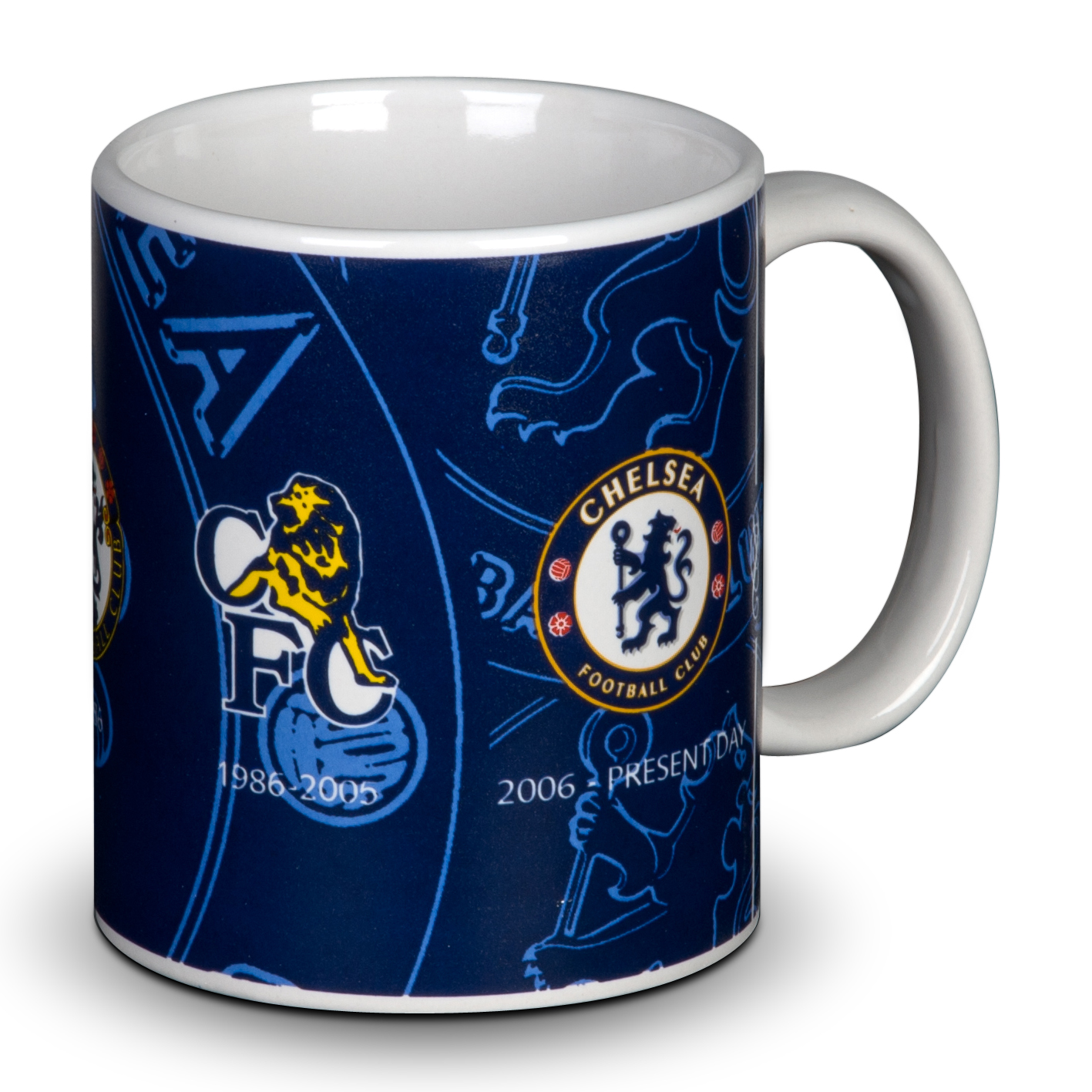 Chelsea Four Crest Mug BlueWhite