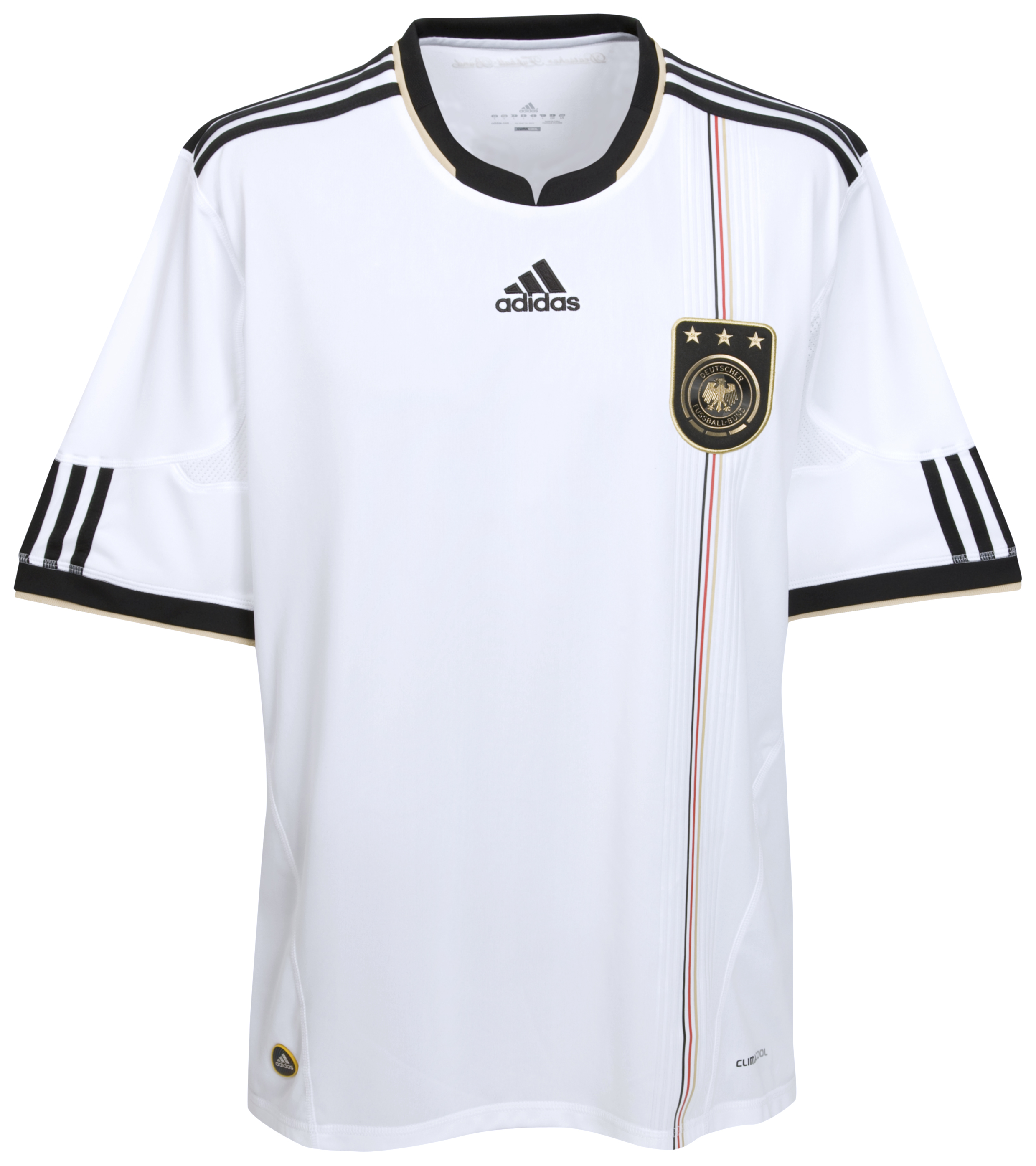 Germany Home Shirt 2009/10 - White/Black/Met Gold