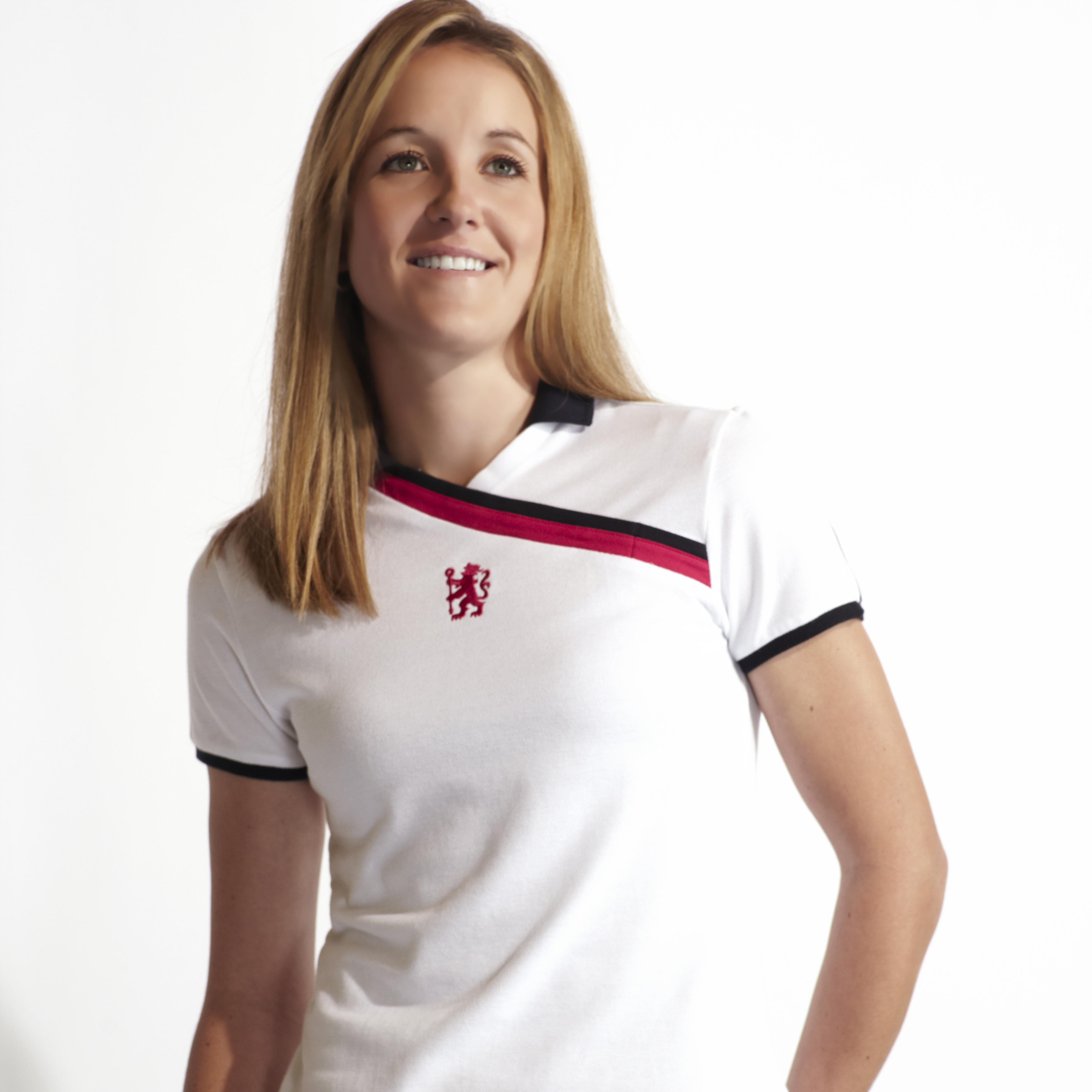 Chelsea Essential Polo Womens WhitePink Buzz