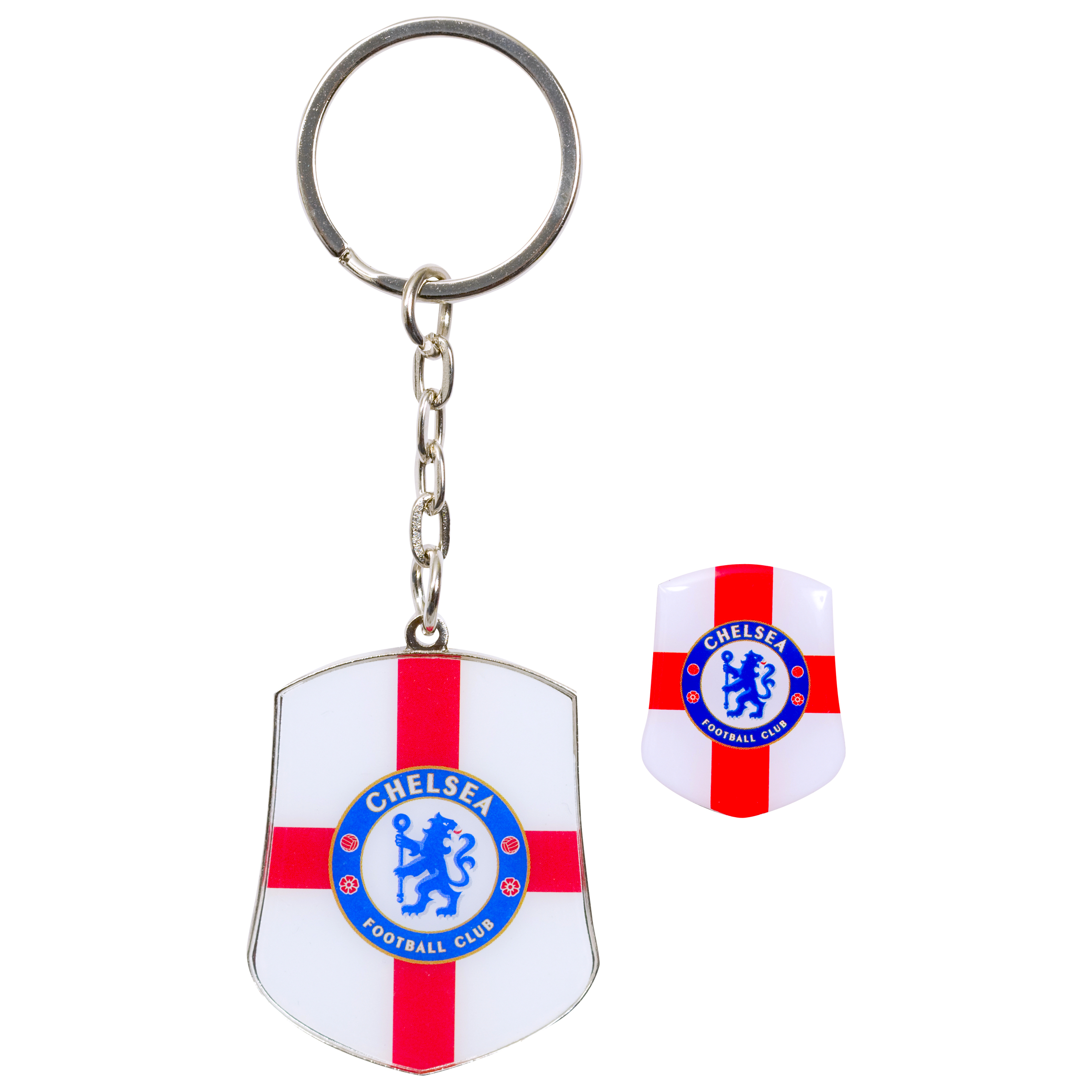 Chelsea Club Country Keyring And Badge Set