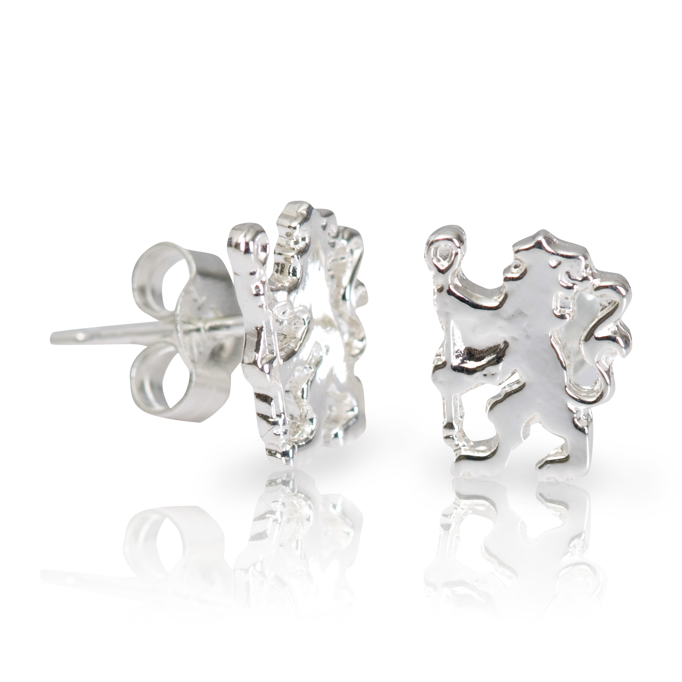 Chelsea Lion Stud Earrings Sterling Silver