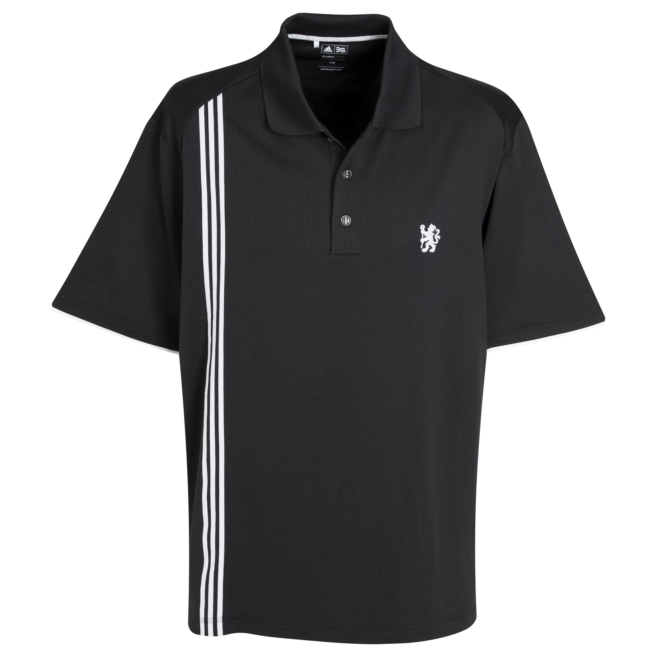 adidas Chelsea ClimaCool Vertical 3 Stripes Polo Black