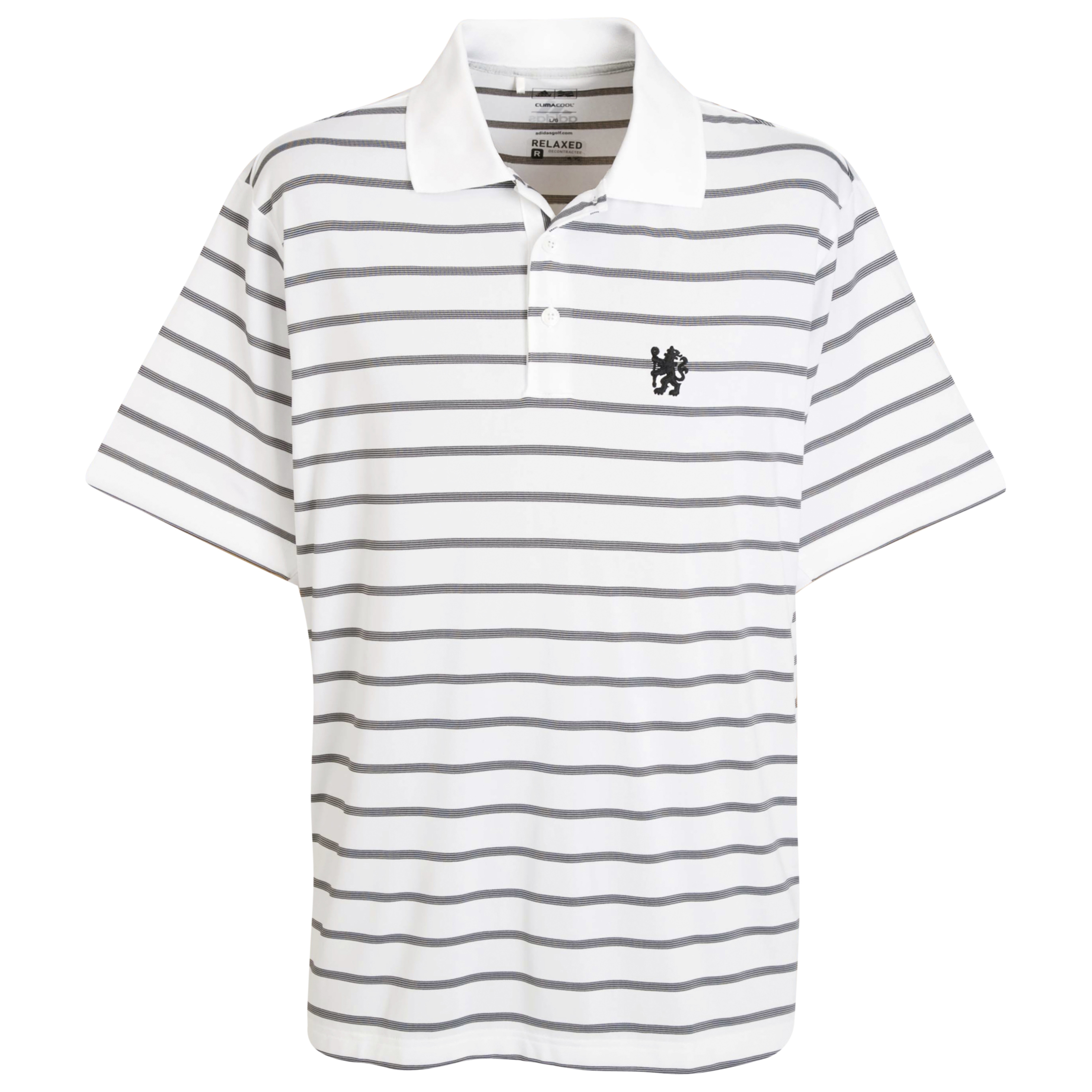 adidas Chelsea ClimaCool Textured Stripe Polo White~Black
