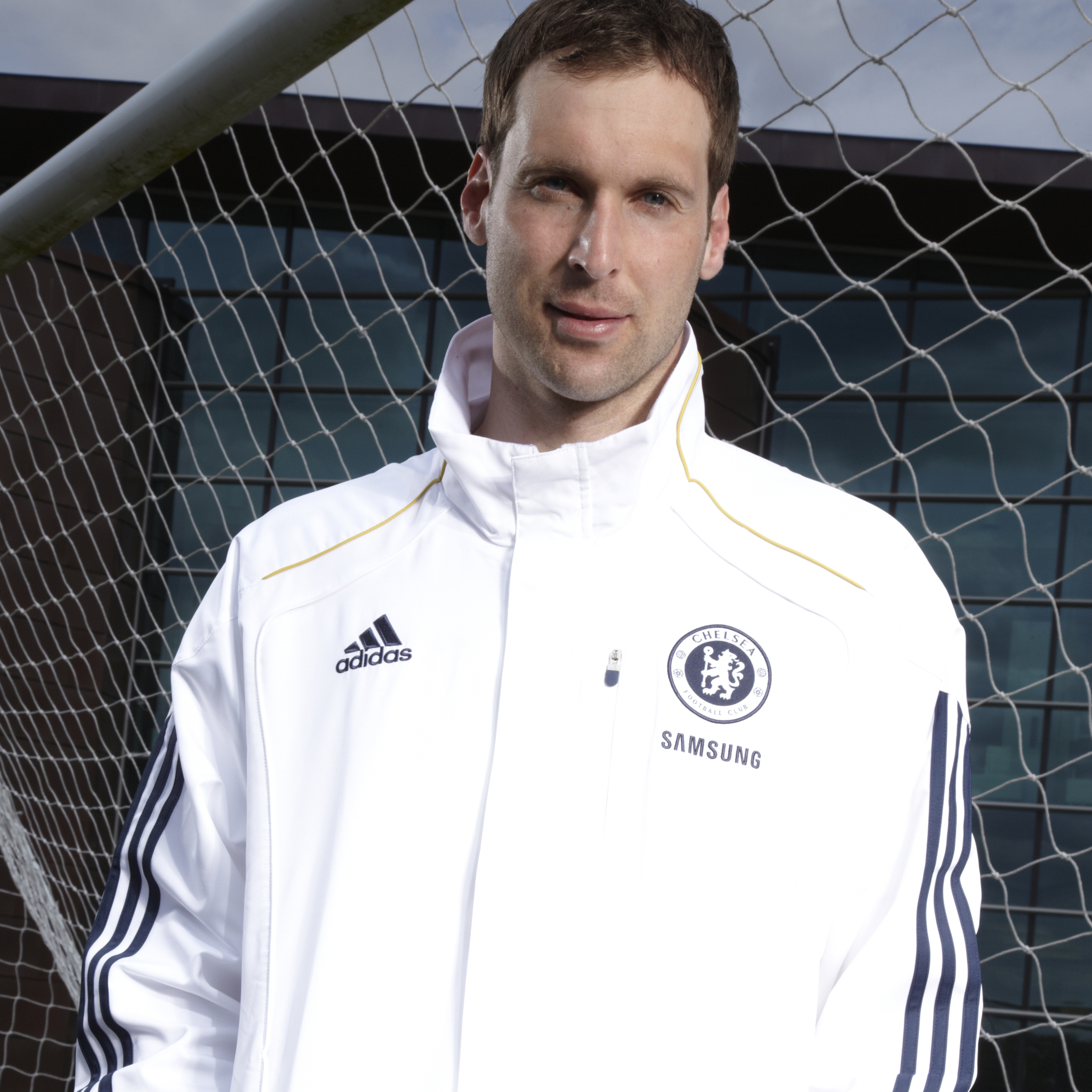 Chelsea Training Travel Jacket WhiteCollegiate Navy