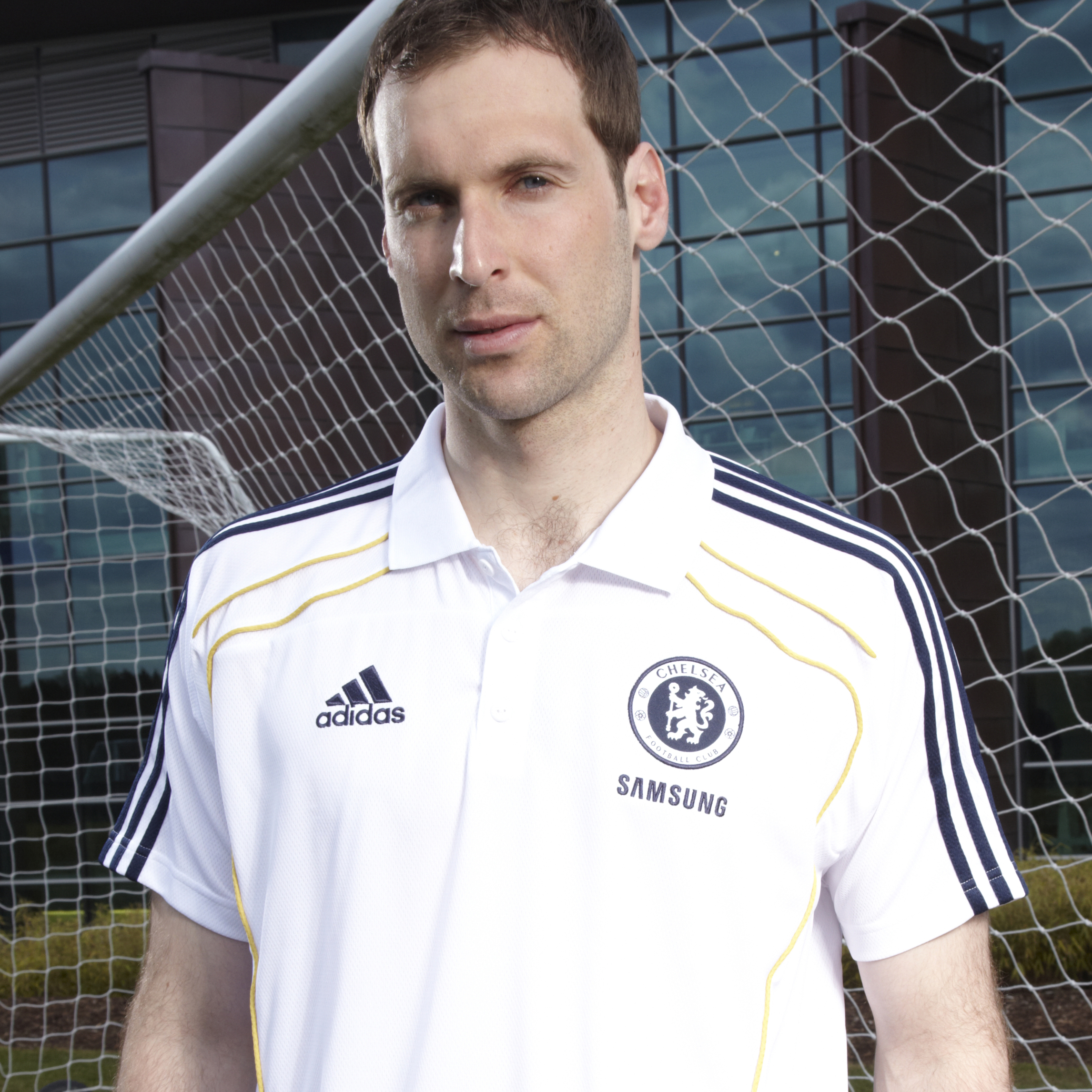 Chelsea Training Polo WhiteLight Old Gold