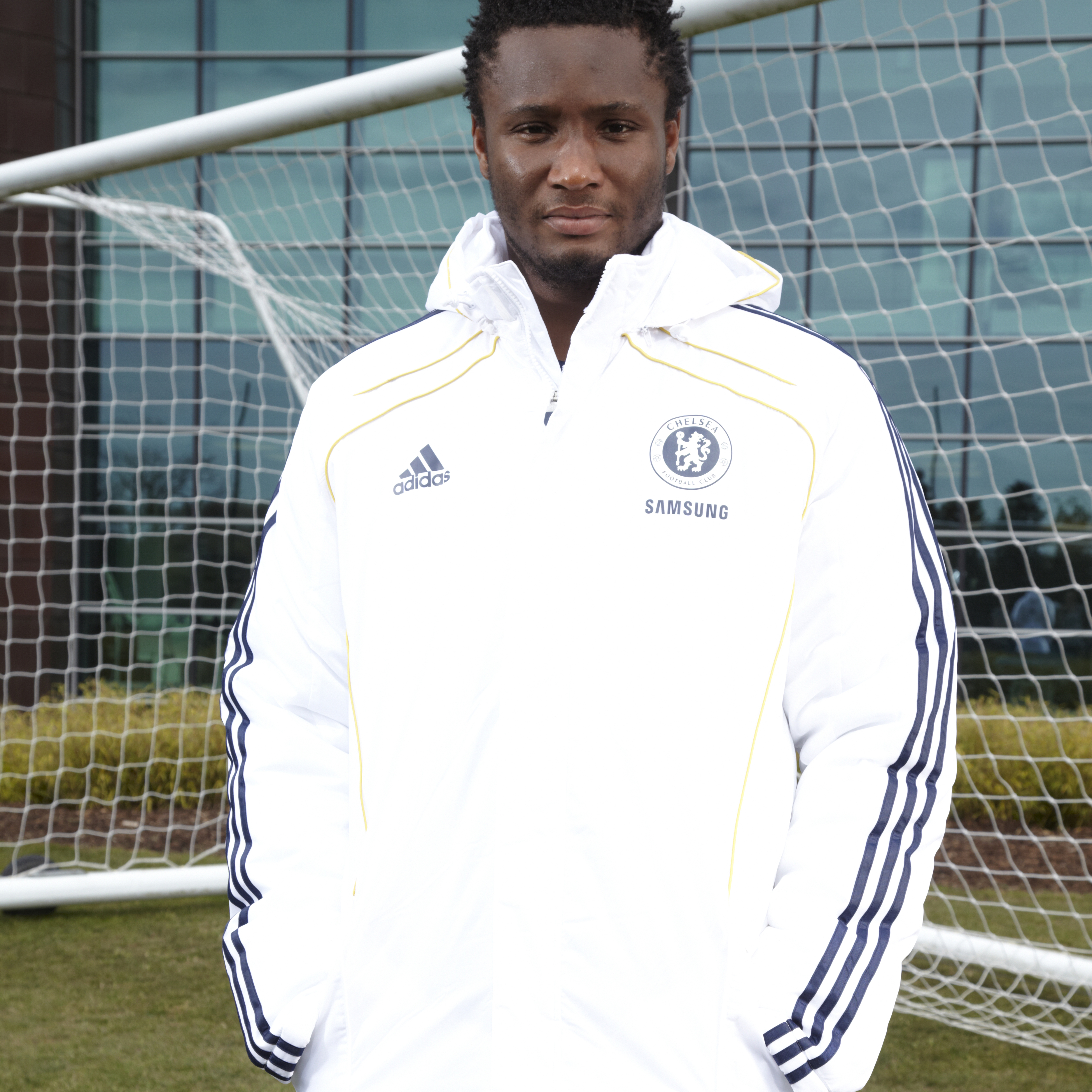 Chelsea Training Stadium Jacket WhiteCollegiate Navy Kids