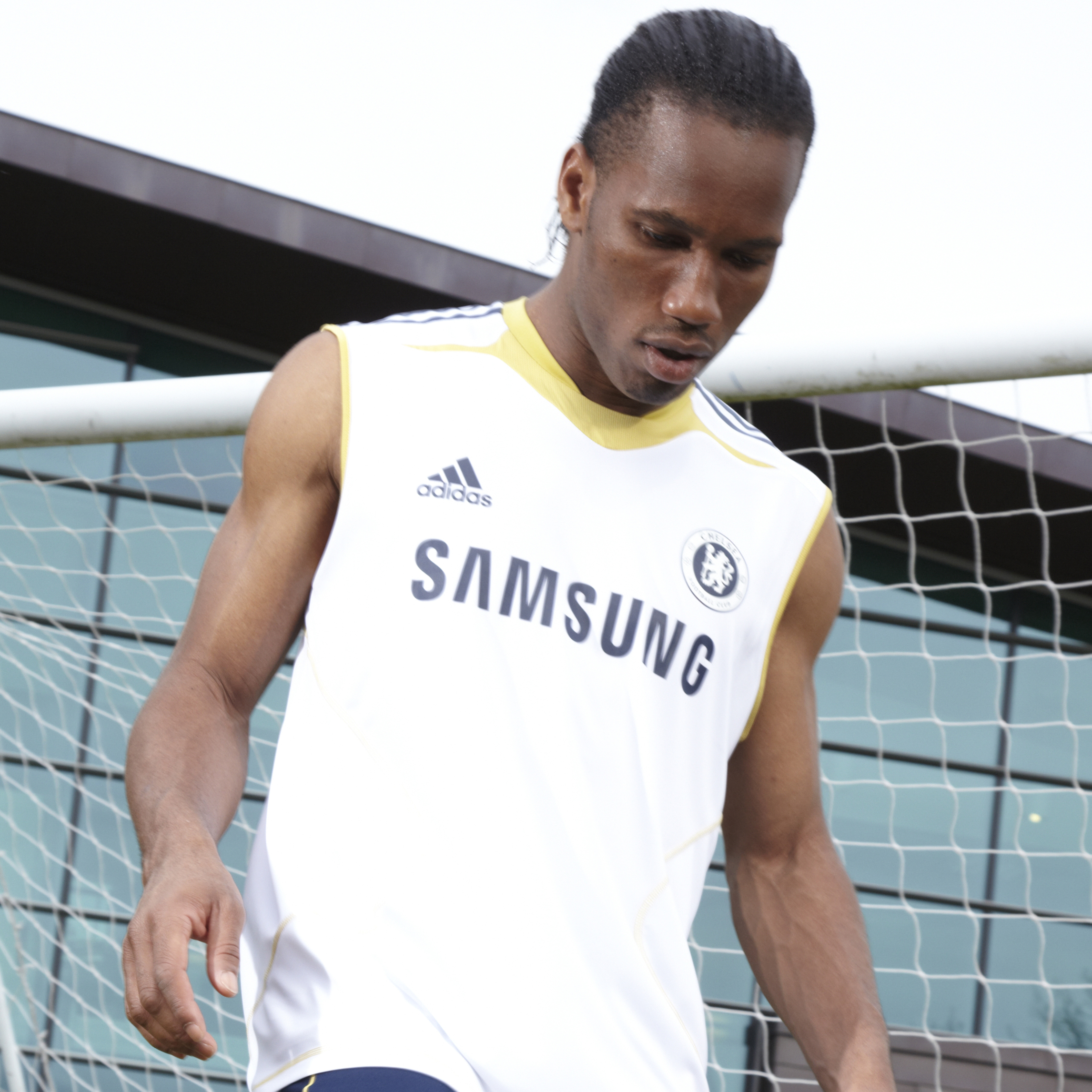 Chelsea Training Sleeveless Jersey White Kids