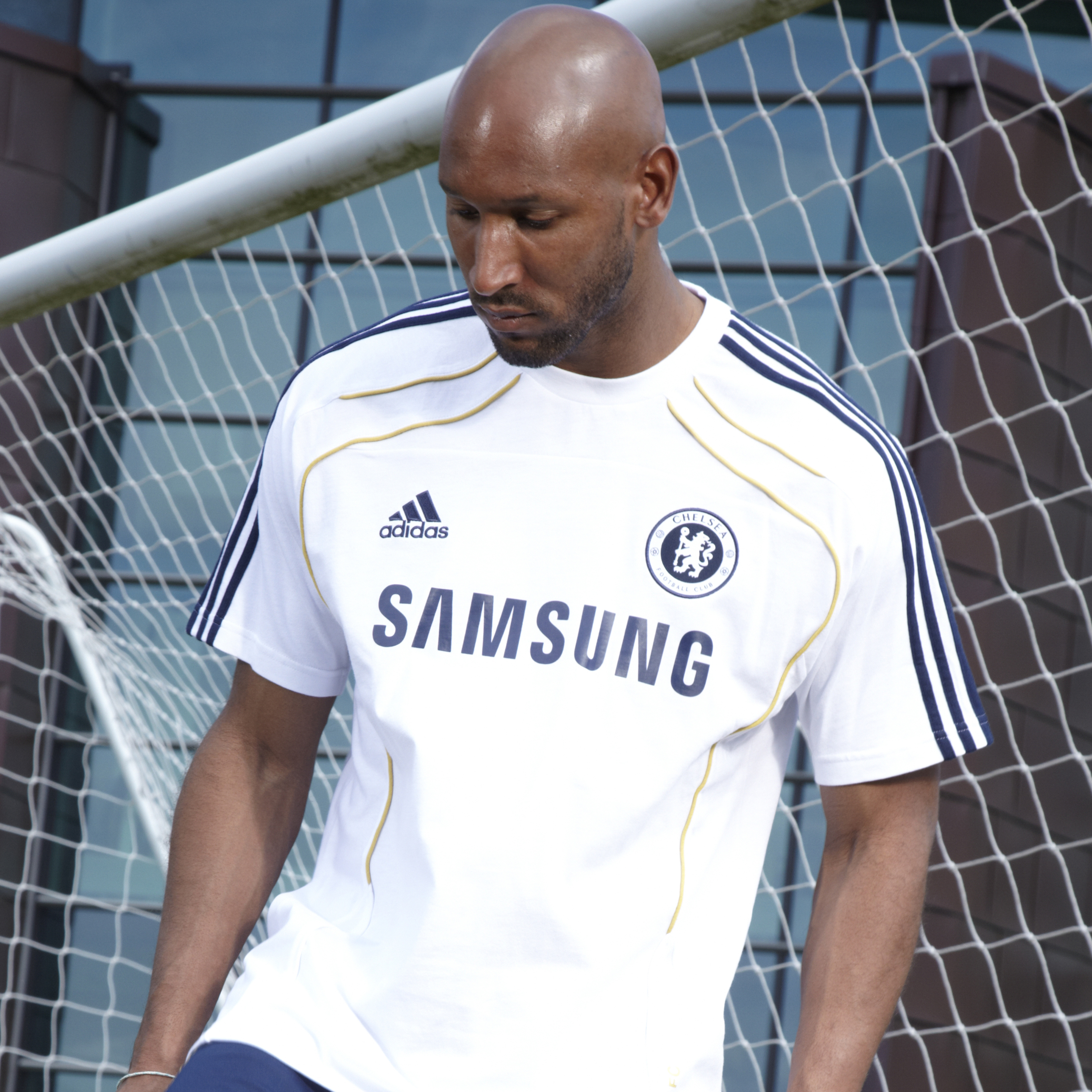 Chelsea Training T Shirt WhiteLight Old Gold Kids