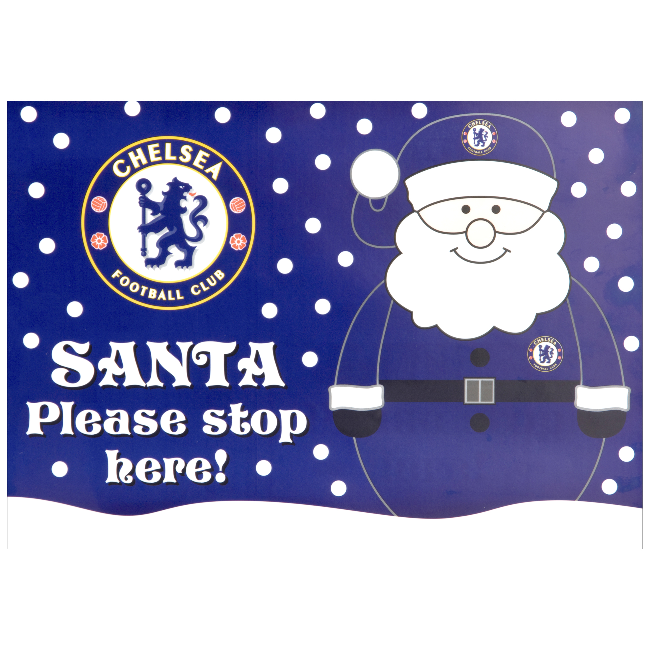 Chelsea Christmas Santa Stop Here Sign