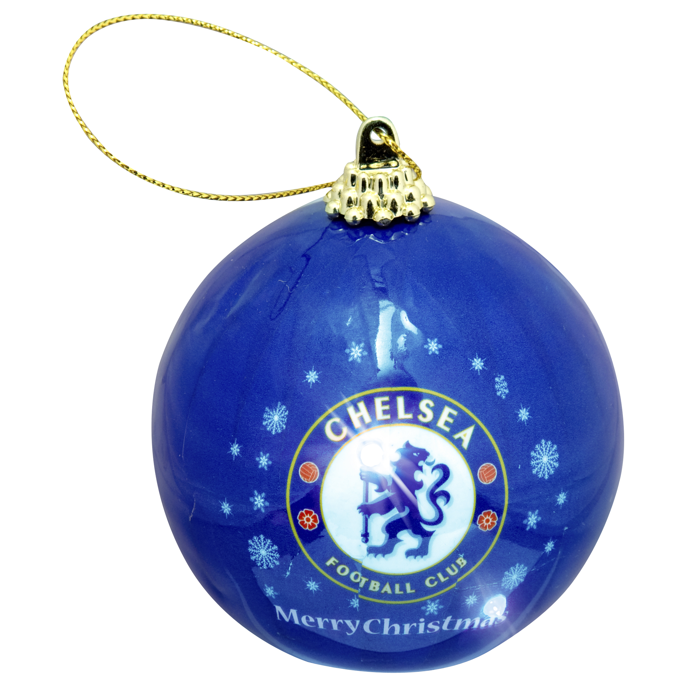 Chelsea Christmas Flashing Logo Bauble